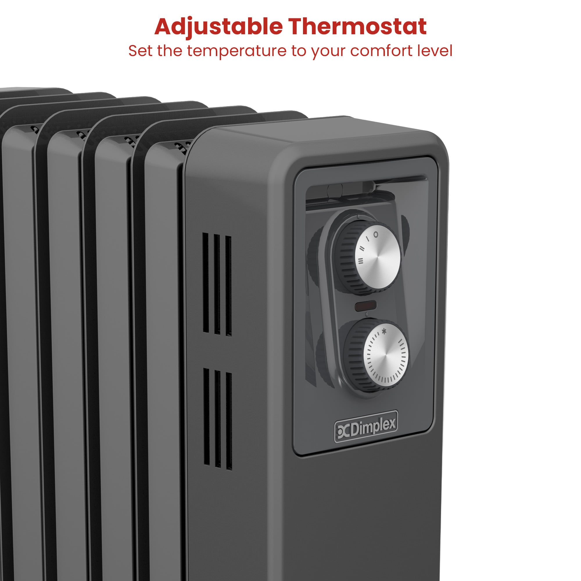 Dimplex Oil Free 2.4kW Column Heater w/ Thermostat in Black - Image 6