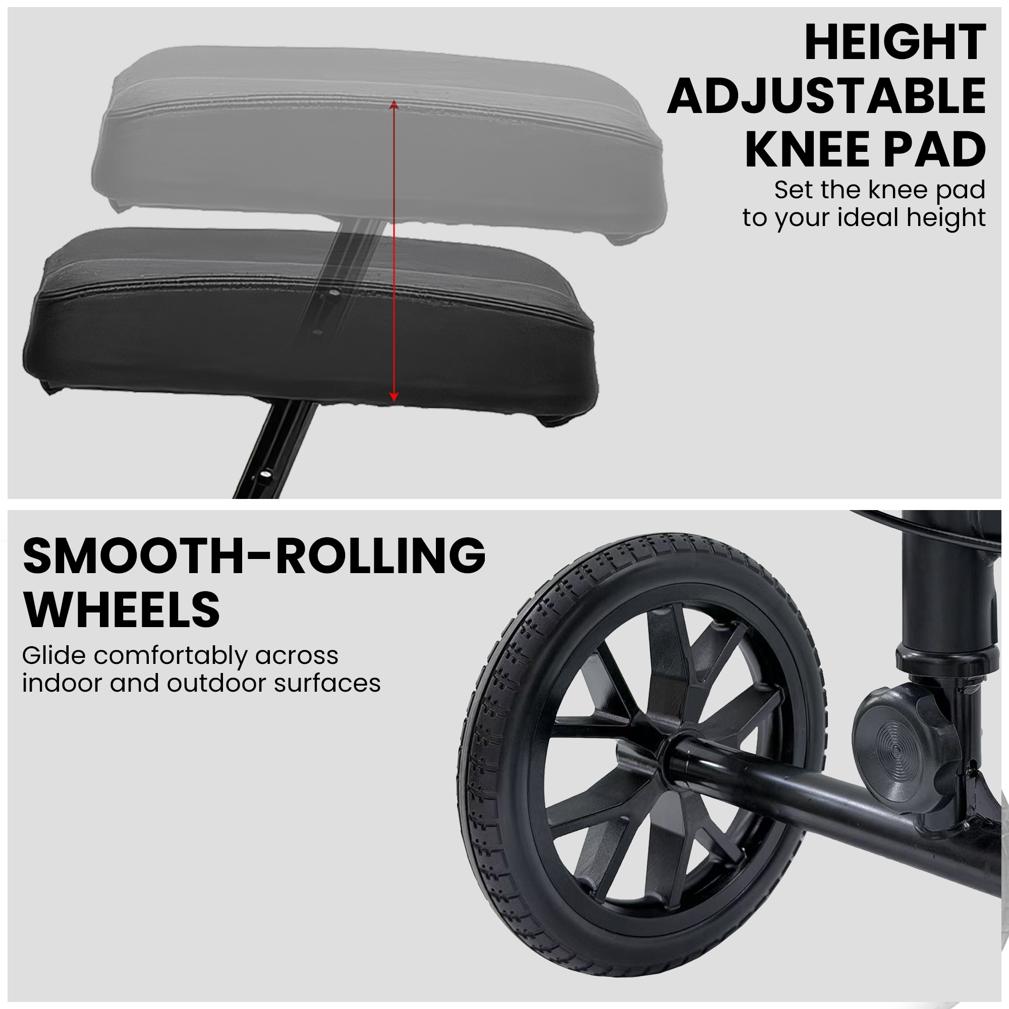 Orthonica Knee Walker with Adjustable Pad and Dual Brakes - Image 7