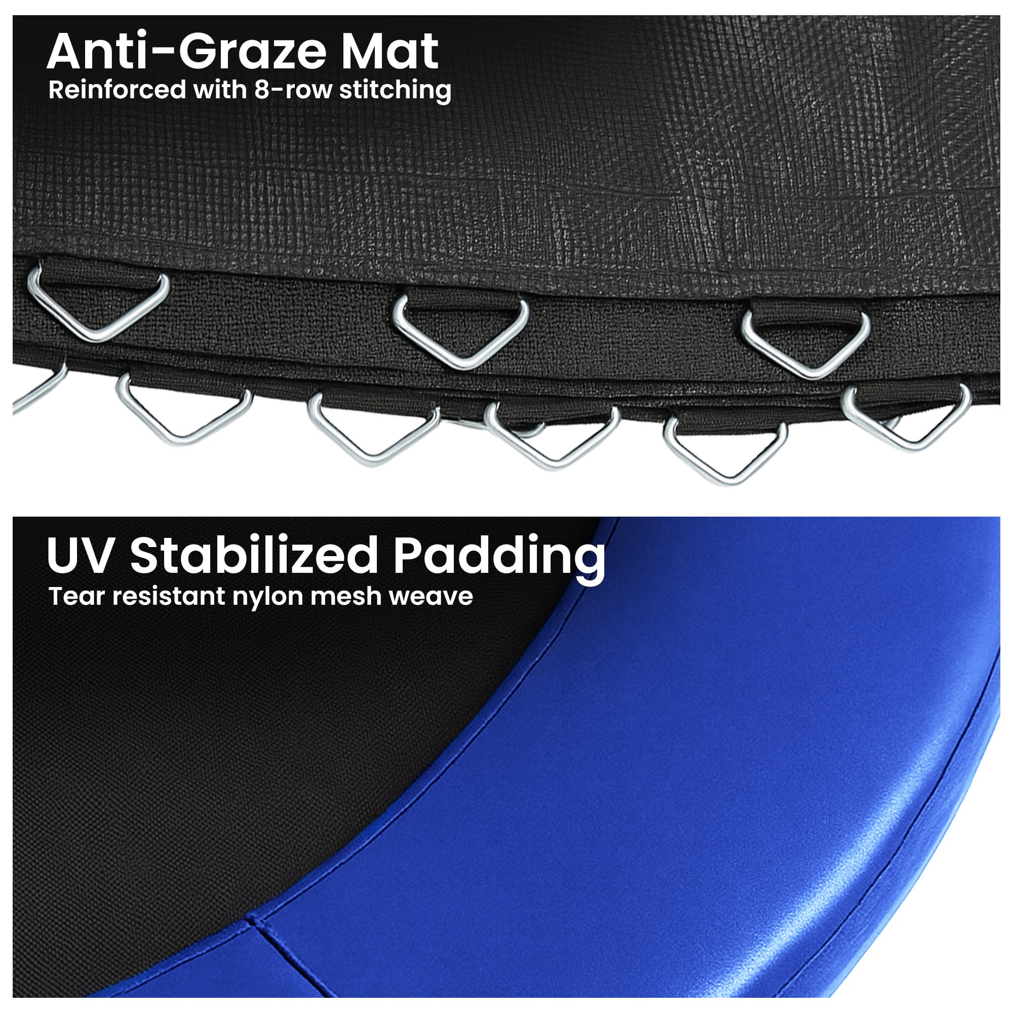 Kahuna 8ft Replacement Trampoline Safety Pad Cover and Jumping Spring Mat - Blue - Image 6