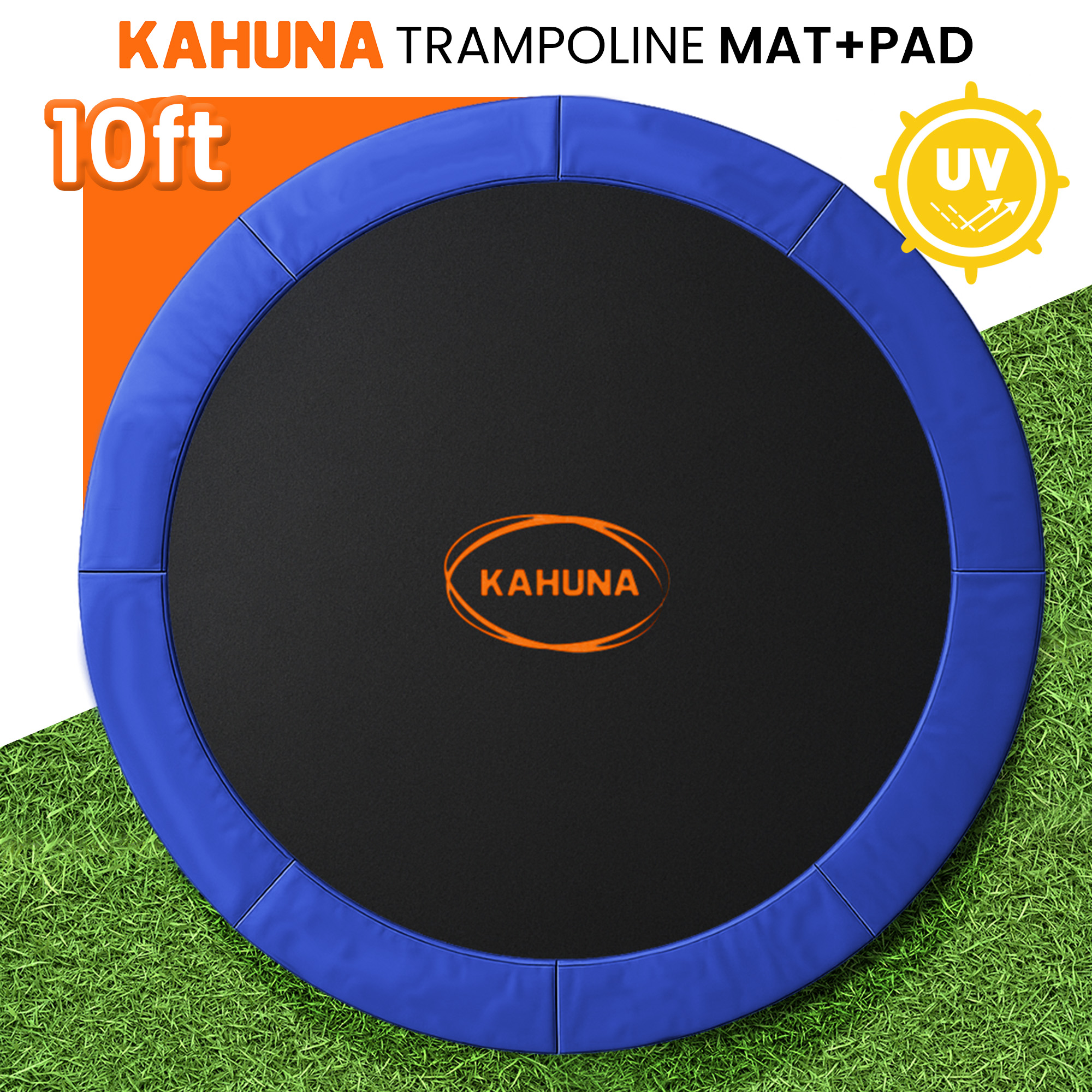 Kahuna 10ft Replacement Trampoline Safety Pad Cover and Jumping Spring Mat - Blue - Image 2