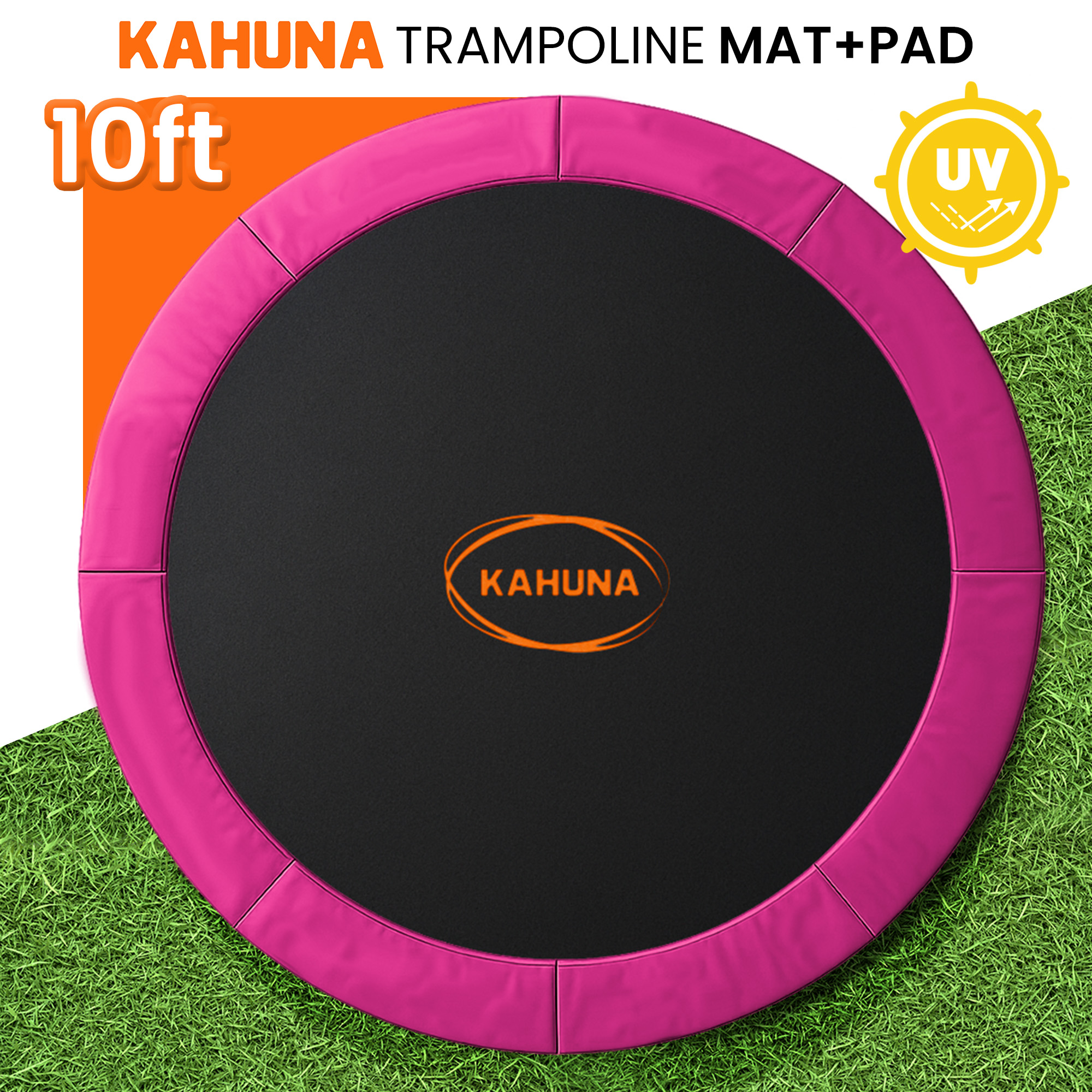 Kahuna 10ft Replacement Trampoline Safety Pad Cover and Jumping Spring Mat - Pink - Image 2