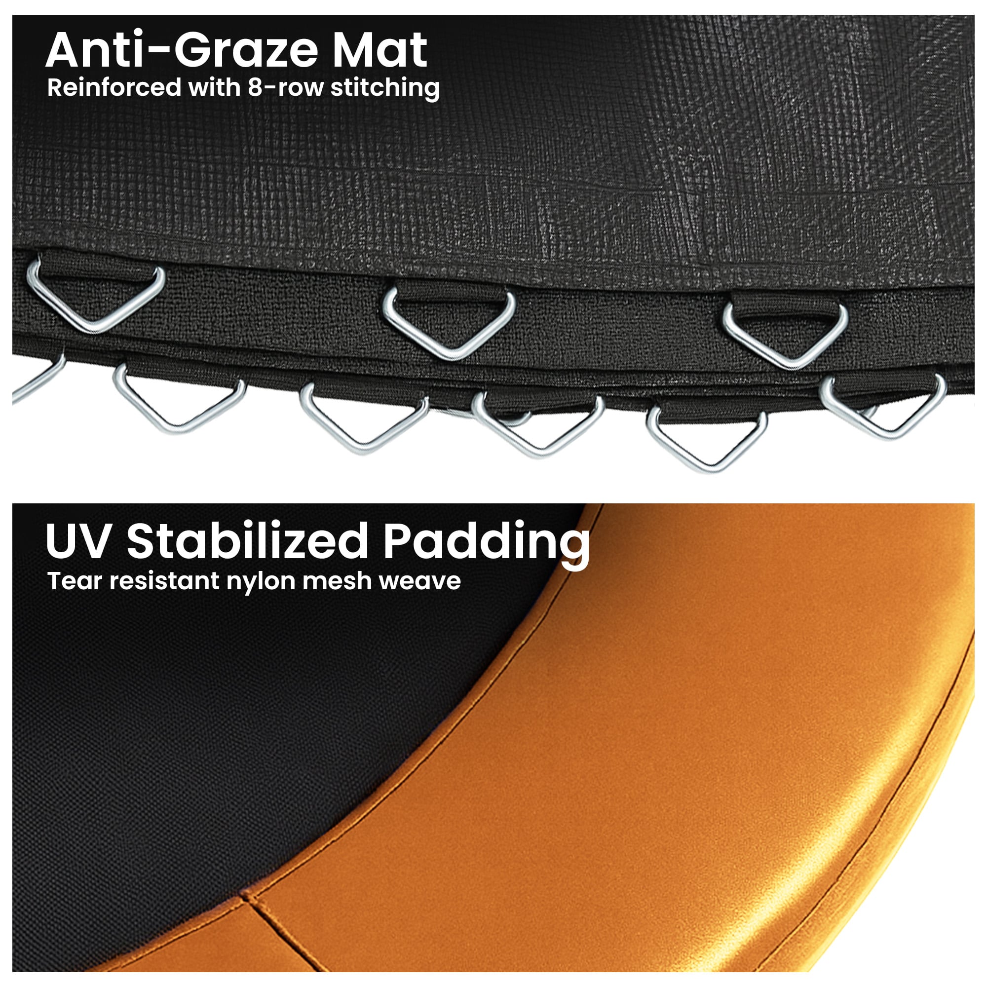 Kahuna 12ft Replacement Trampoline Safety Pad Cover and Jumping Spring Mat - Orange - Image 6