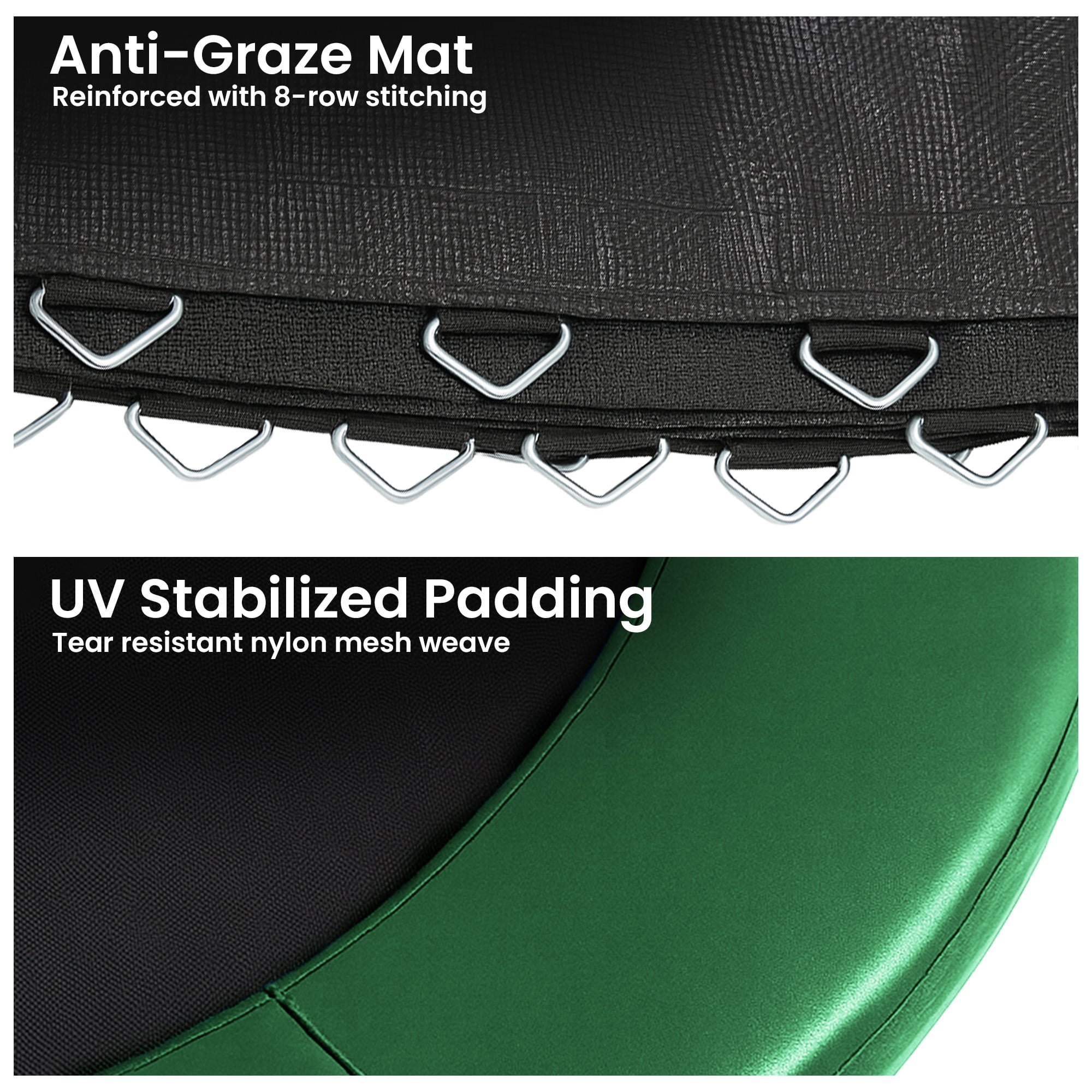 Kahuna 16ft Replacement Trampoline Safety Pad Cover and Jumping Spring Mat - Green - Image 6