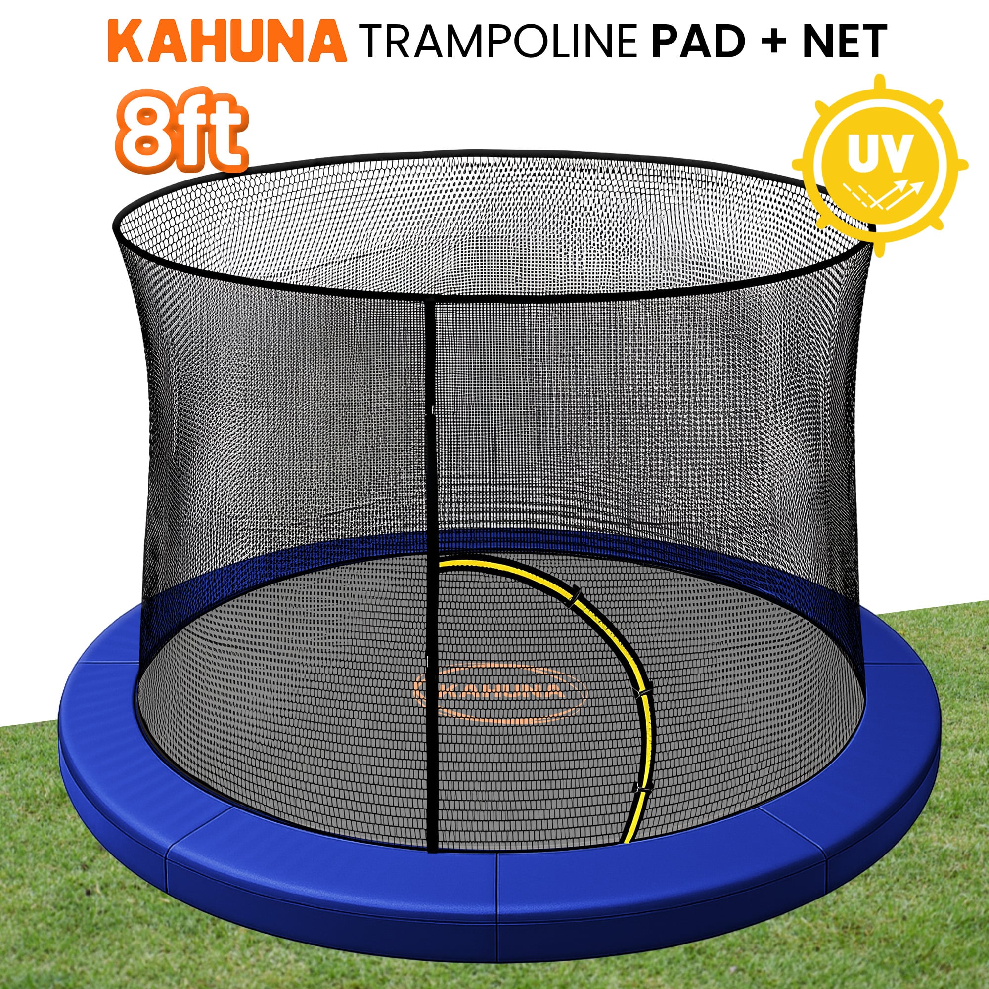 Kahuna 8ft Trampoline Pad and Net - Blue - Image 2