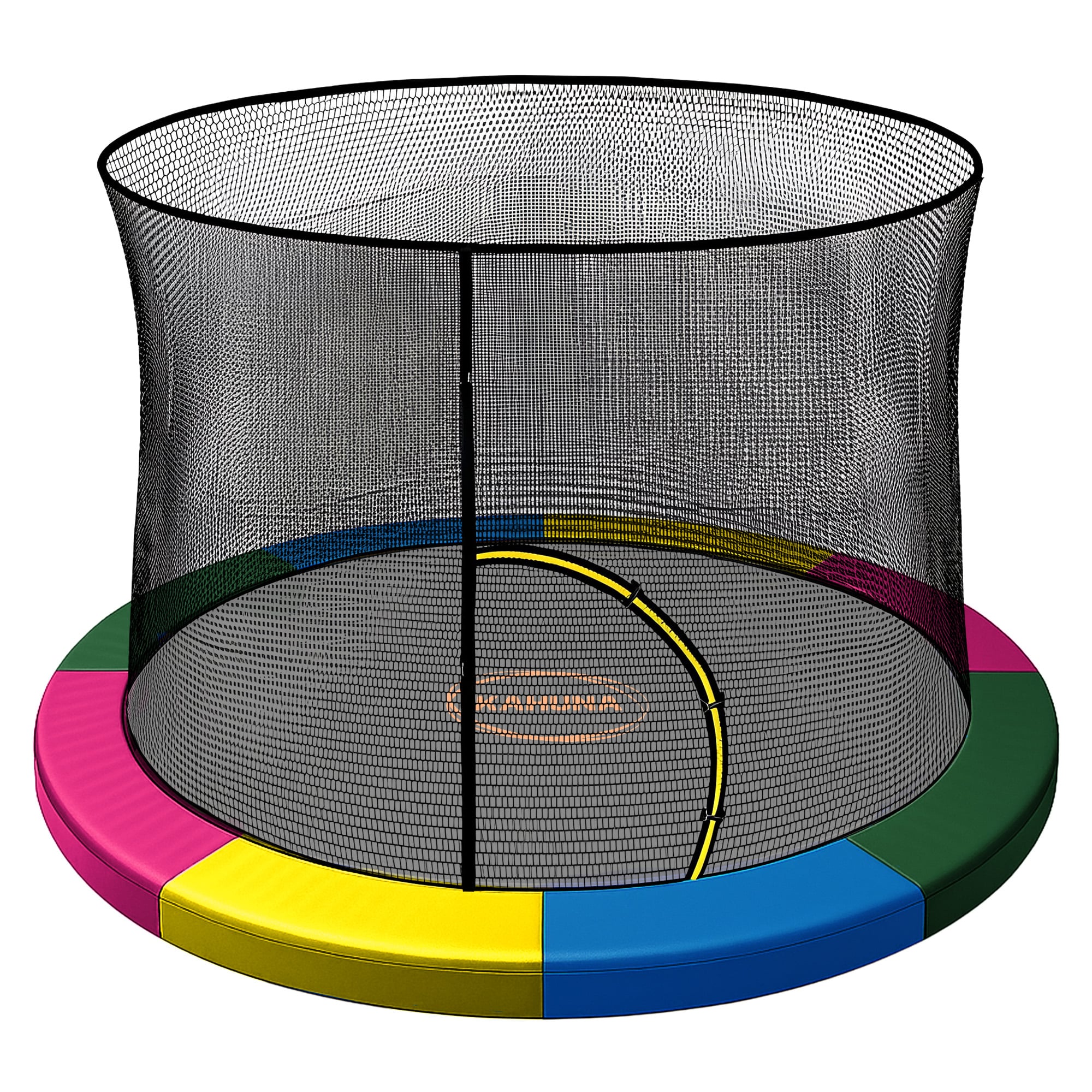 Kahuna 8ft Trampoline Pad and Net - Rainbow - Image 1