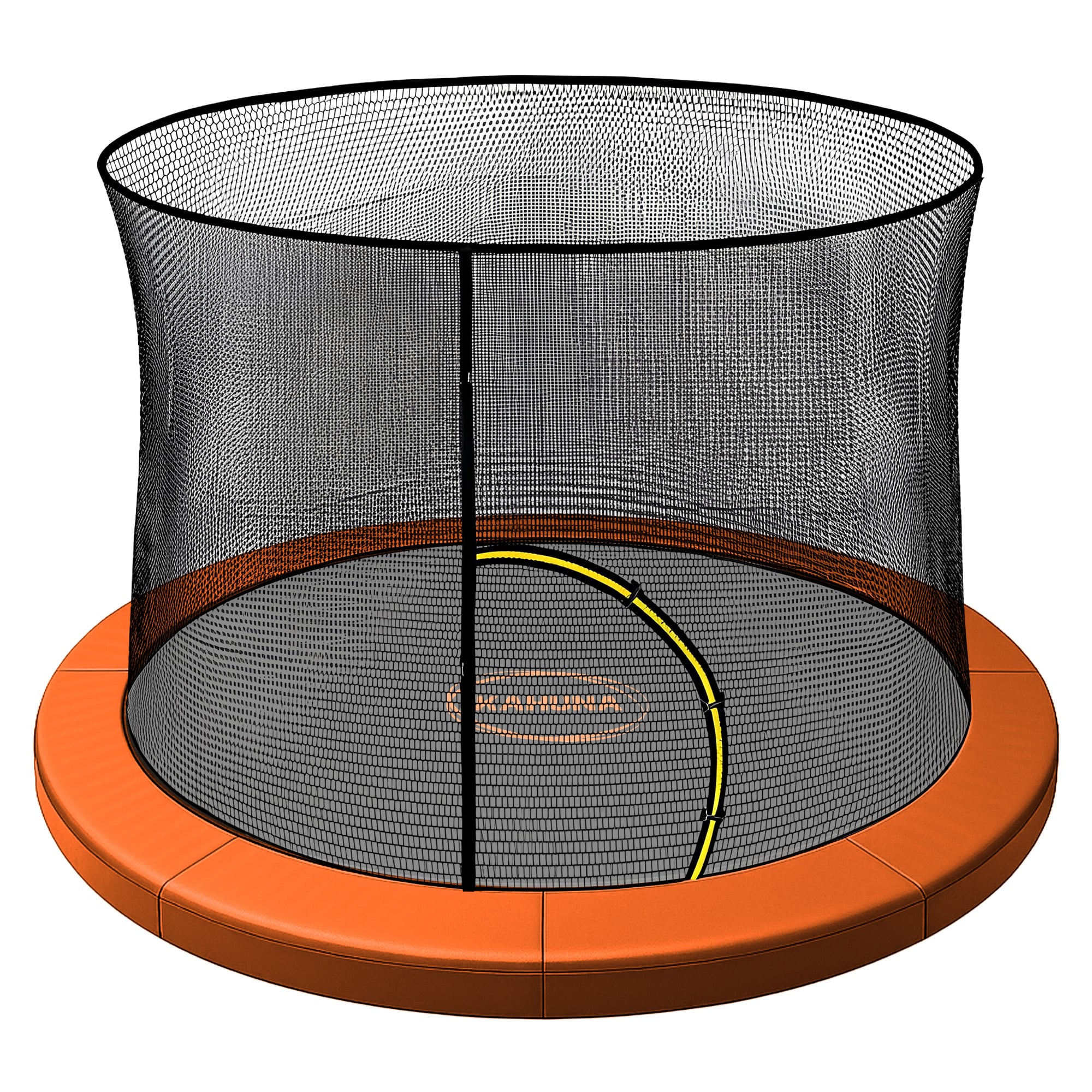 Kahuna 12ft Trampoline Pad and Net - Orange - Image 1