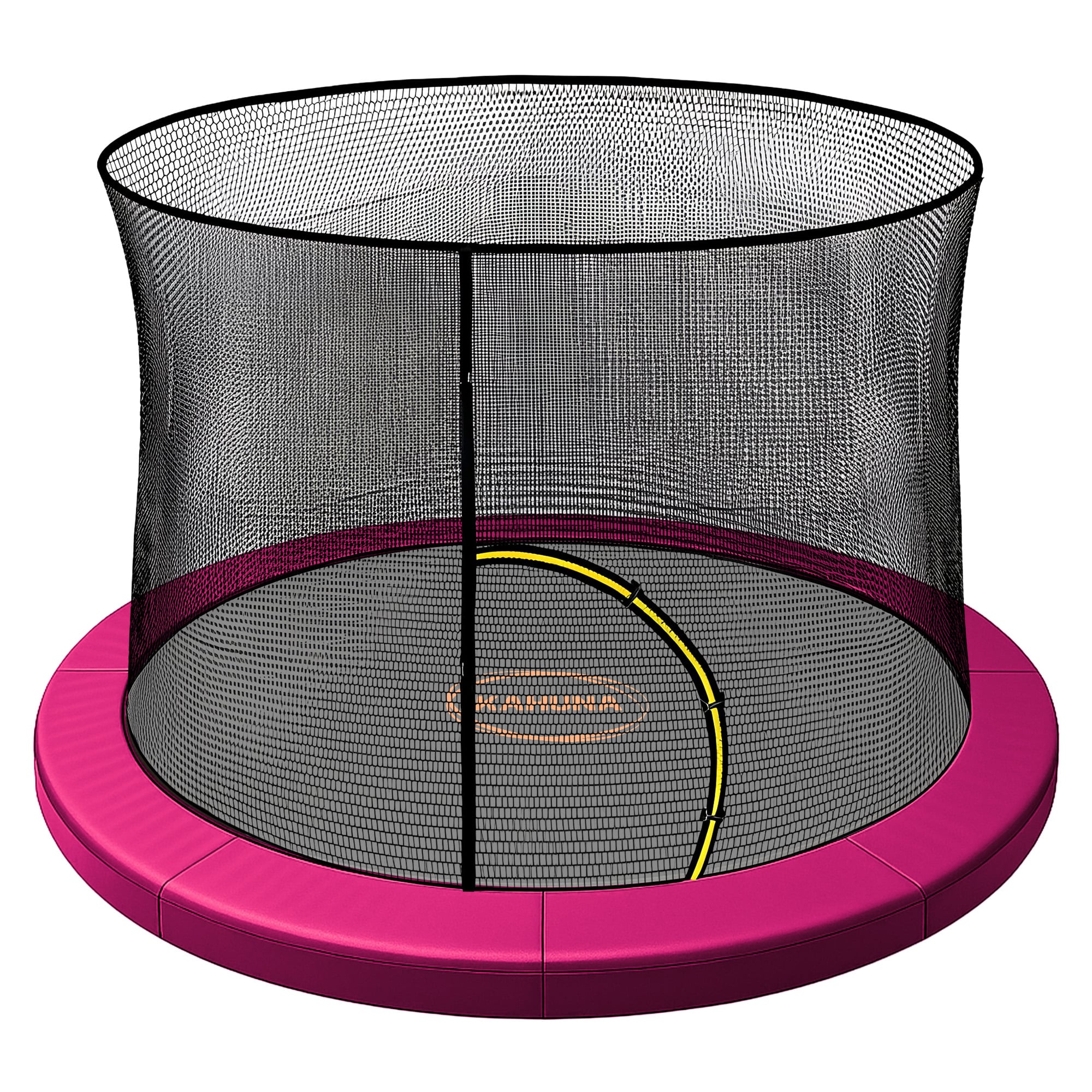 Kahuna 12ft Trampoline Pad and Net - Pink - Image 1