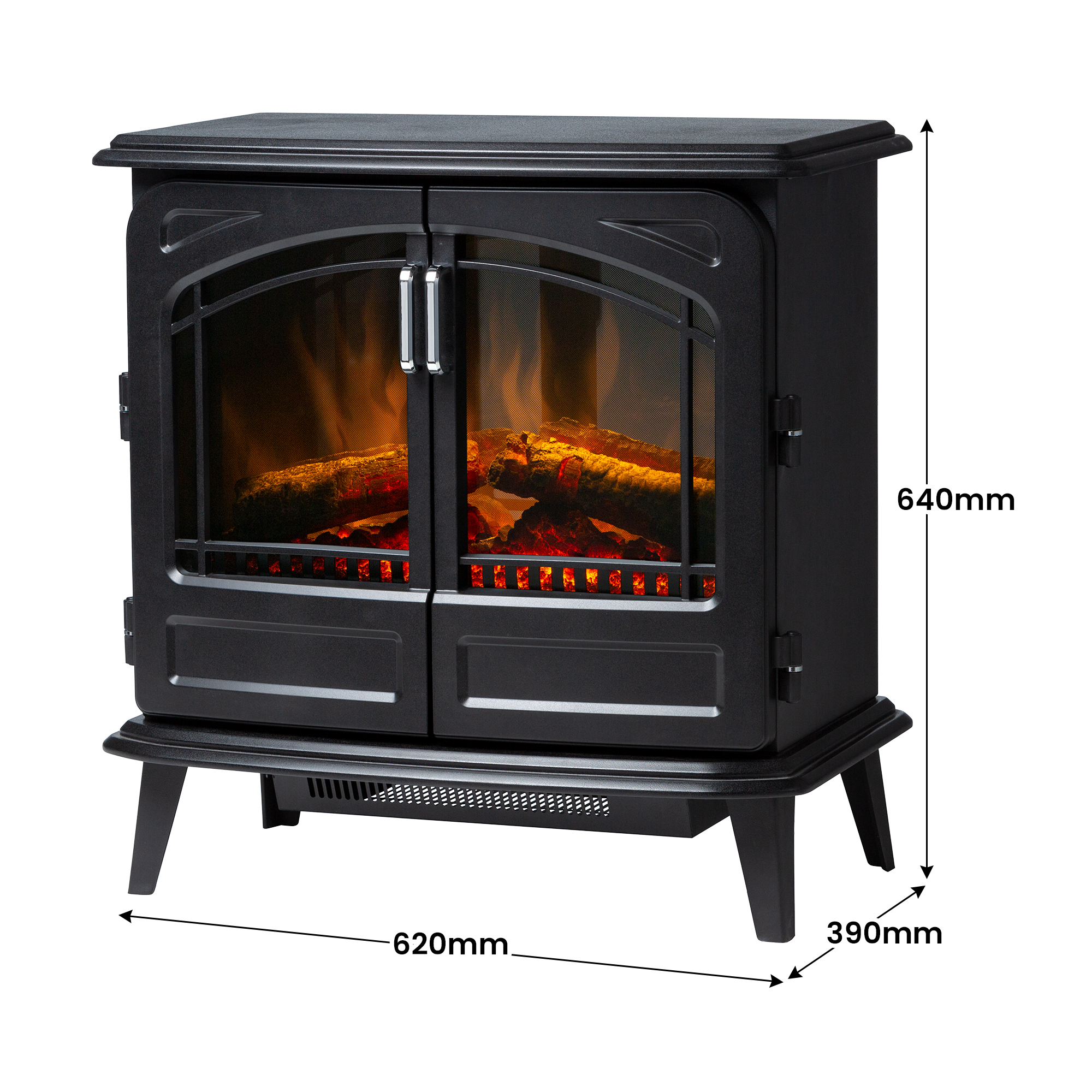 Dimplex Leckford Optiflame Electric Fire Stove - 2kW - Image 4