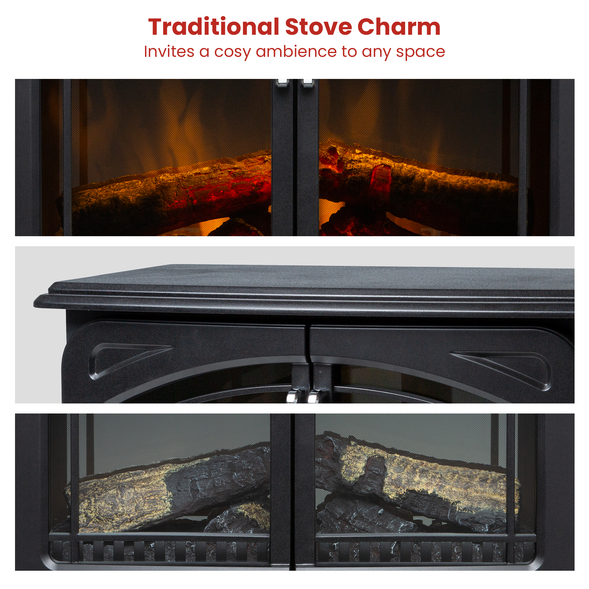 Dimplex Leckford Optiflame Electric Fire Stove - 2kW - Image 6