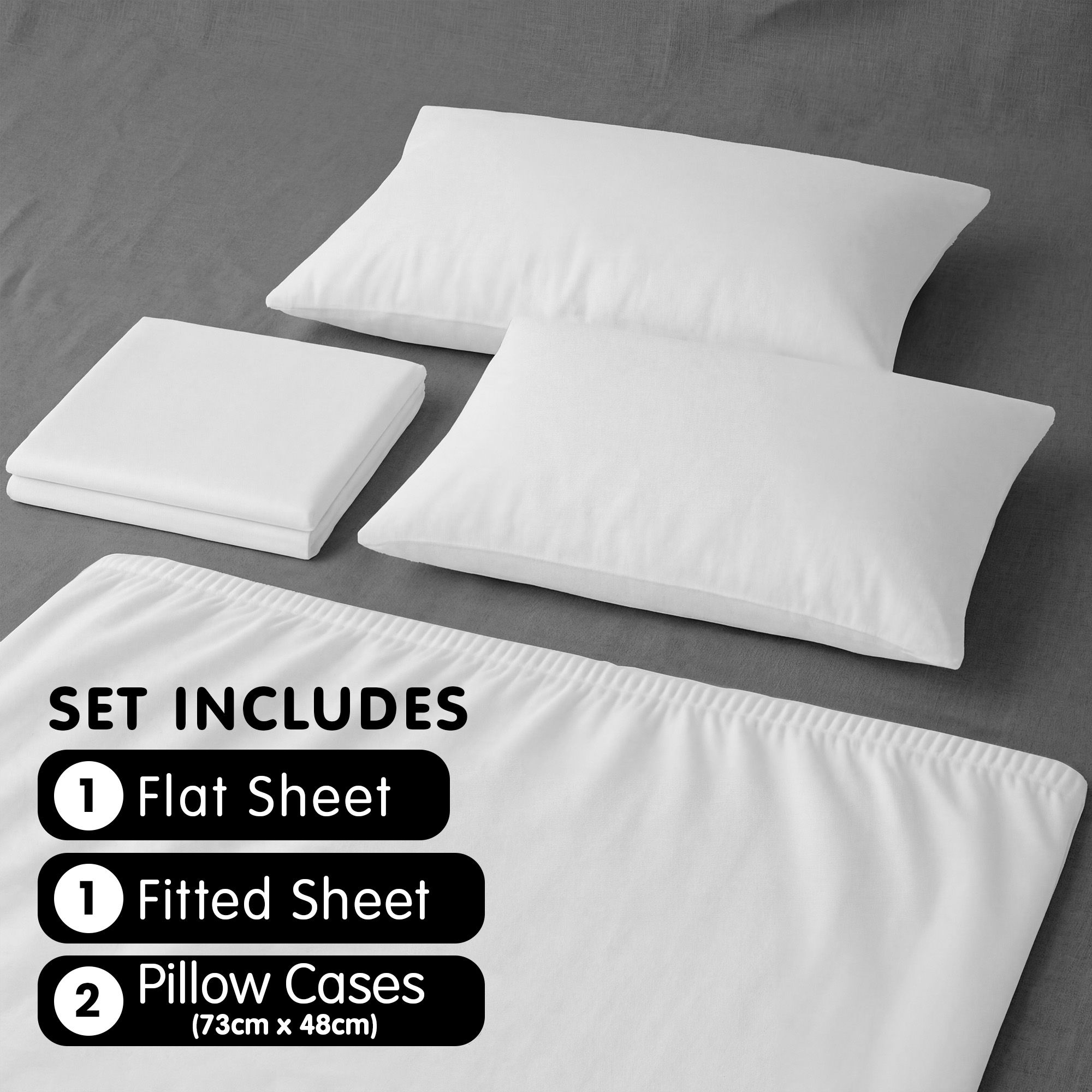 Laura Hill 750 Thread Count Pure Cotton Queen Bed Sheet Set 4 Piece Gift Pack - White - Image 6