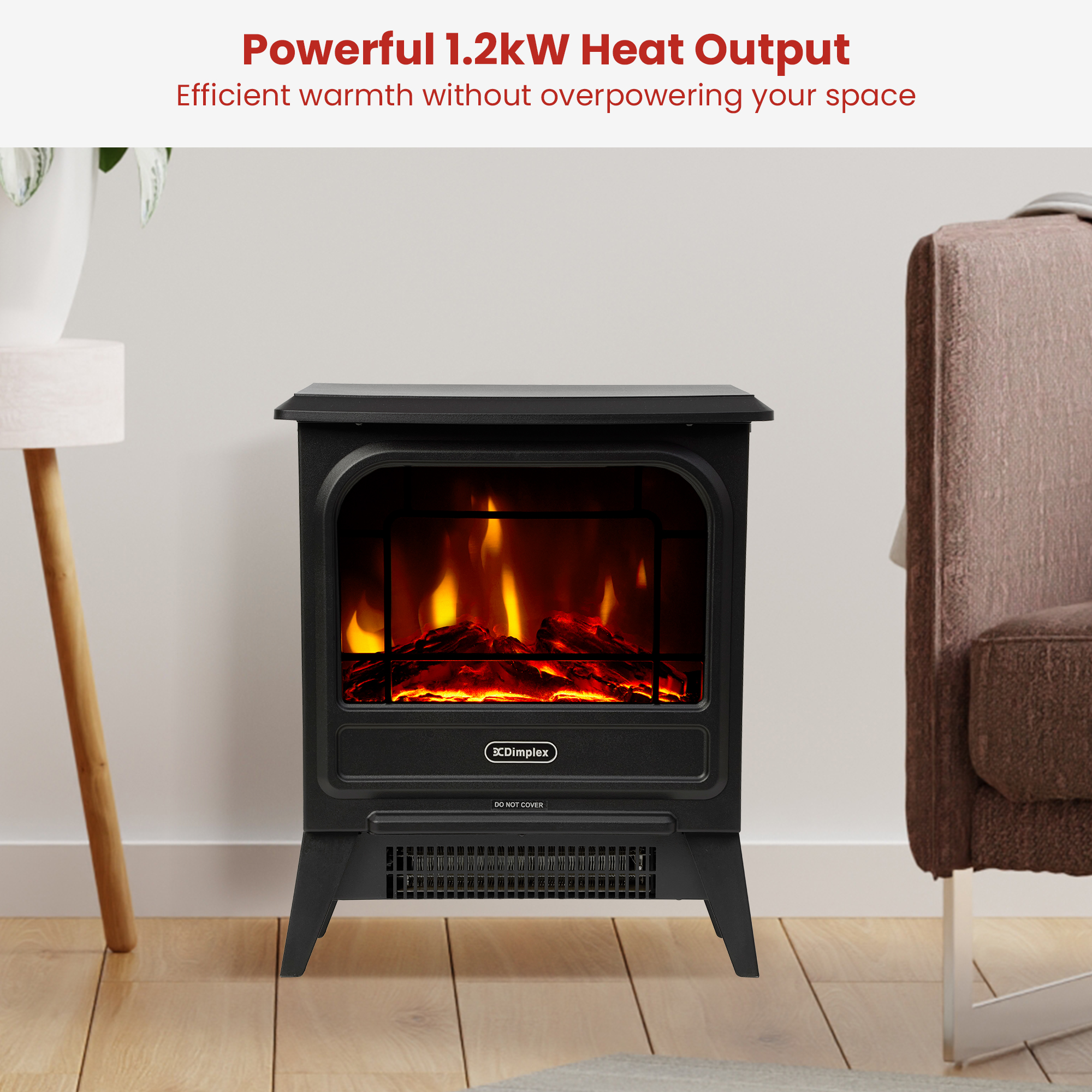 Dimplex 1.2kW MicroStove Optiflame Portable Electric Fire Stove - Image 7