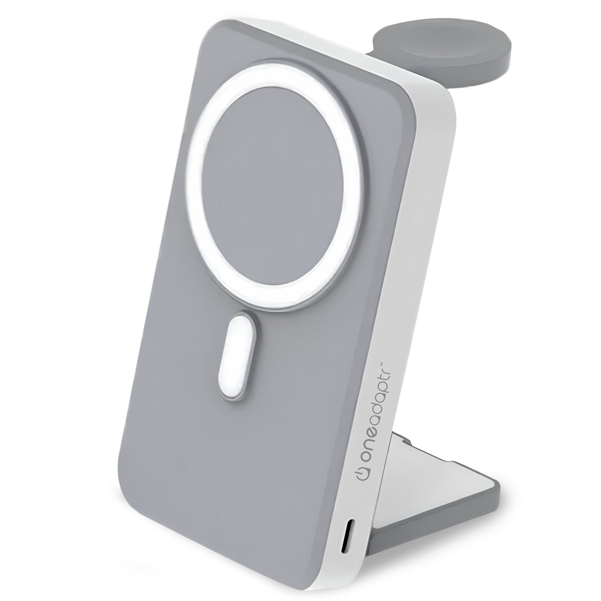 OneAdaptr OneGo Grey 5 in 1 MagSafe Charging Stand Power Bank - Image 1