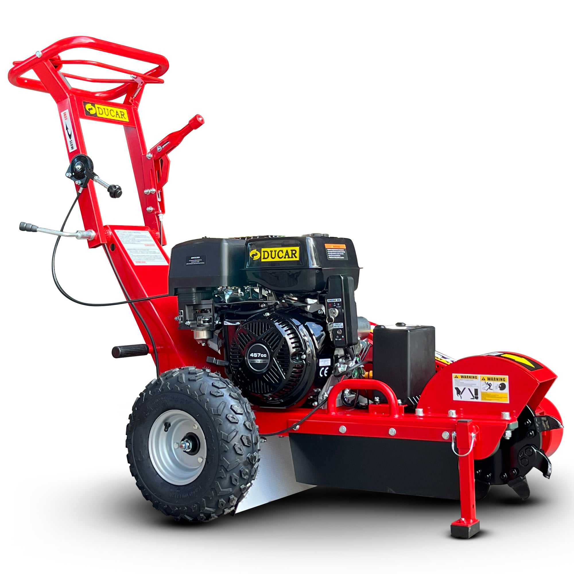 Ducar Stump Grinder 457cc 18HP Petrol Engine with Key Start & Tungsten Carbide Teeth - Image 1