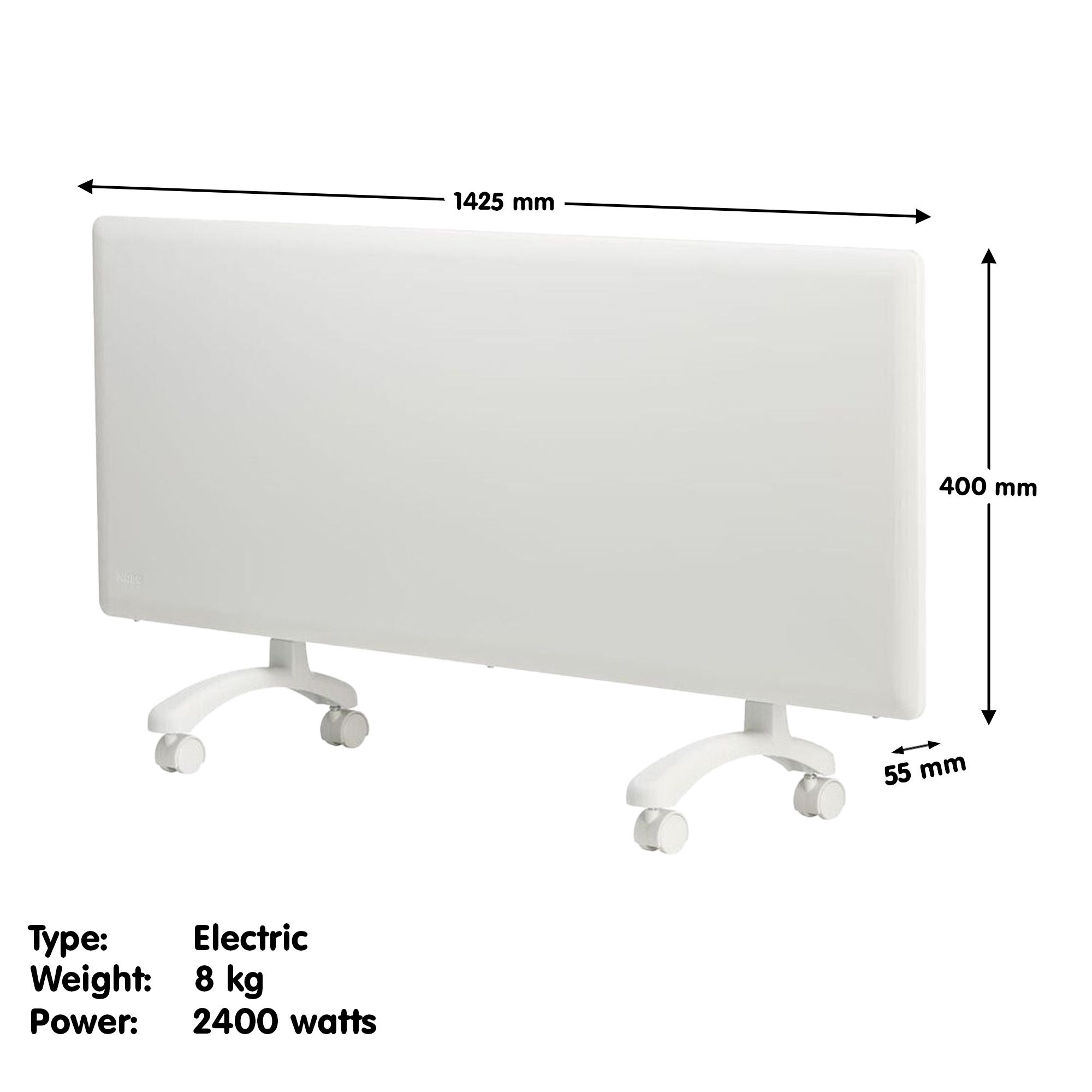 Nobo 2400W T2-NTL4R24 Slimline Wi-Fi Electric Panel Heater - Refurbished - Image 4