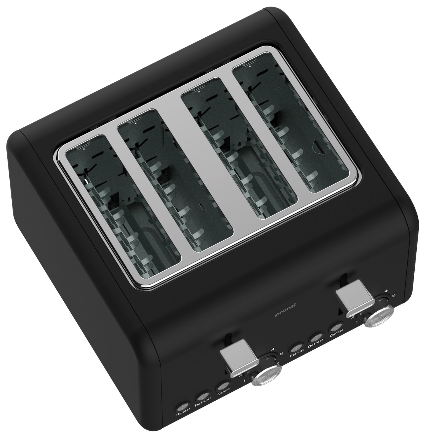 Pronti Silver Noir Collection 4 Slice Toaster with Dual Controls - Image 8
