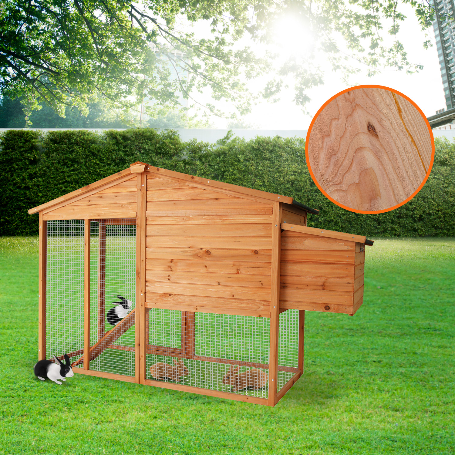 Furtastic Large Chicken Coop & Rabbit Hutch With Ramp - Image 5