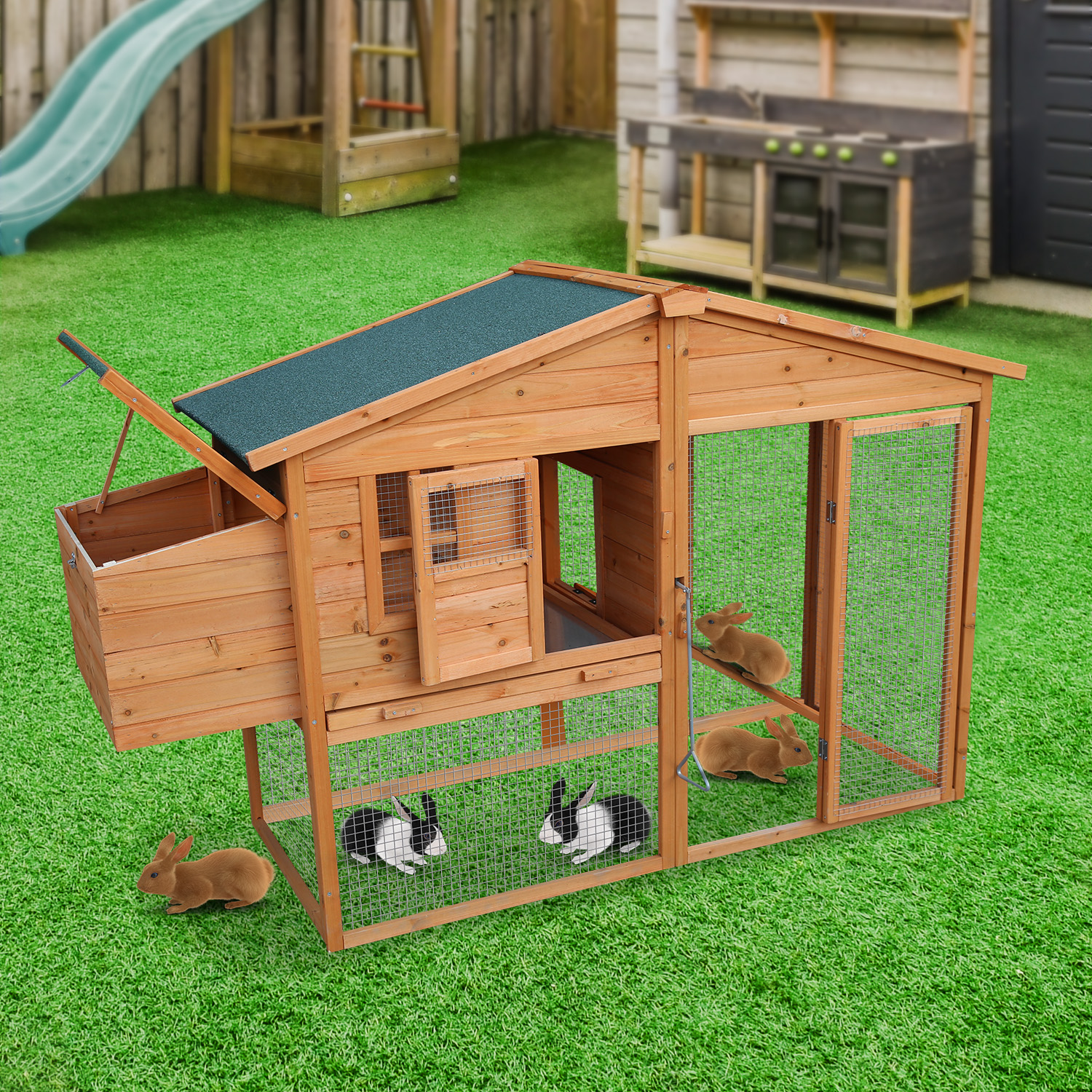 Furtastic Large Chicken Coop & Rabbit Hutch With Ramp - Image 6