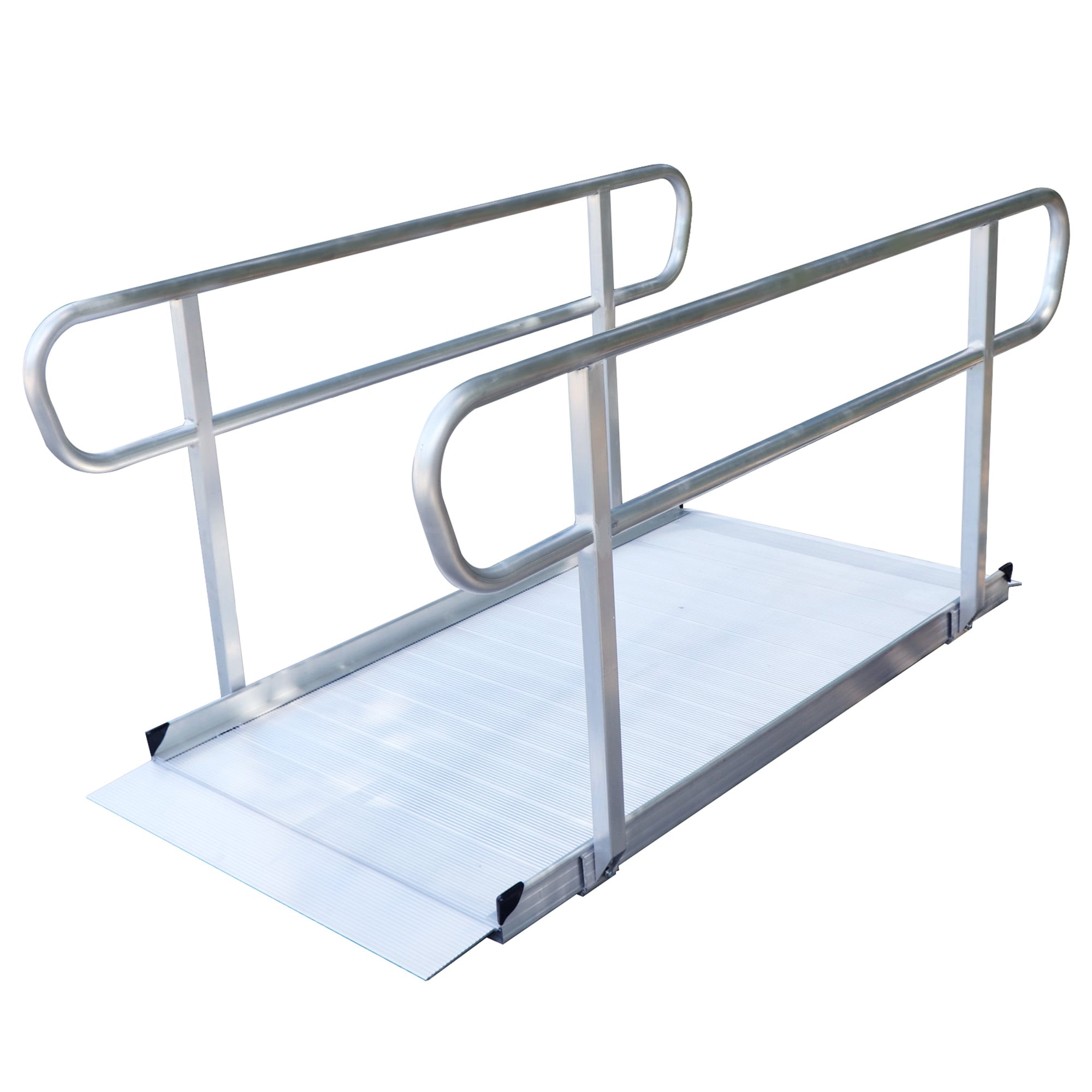 Kartrite 6ft Portable Aluminium Mobility Threshold Access Wheelchair Ramp w/ Handrails - Image 1