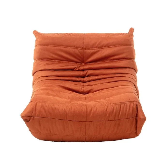 High Back Single Fireside Togo Sofa Chair Cozy Lounge Chair with Ottoman High Density Sponge Multiple Colors Comfortable and Durable (Yellow) - Image 3