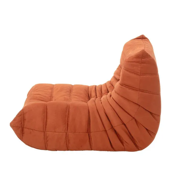 High Back Single Fireside Togo Sofa Chair Cozy Lounge Chair with Ottoman High Density Sponge Multiple Colors Comfortable and Durable (Yellow) - Image 5