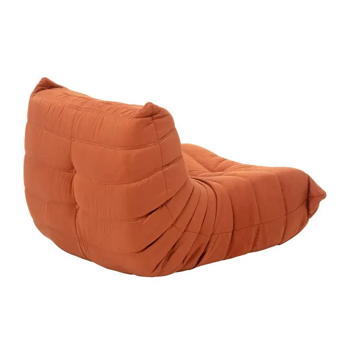 High Back Single Fireside Togo Sofa Chair Cozy Lounge Chair with Ottoman High Density Sponge Multiple Colors Comfortable and Durable (Yellow) - Image 6