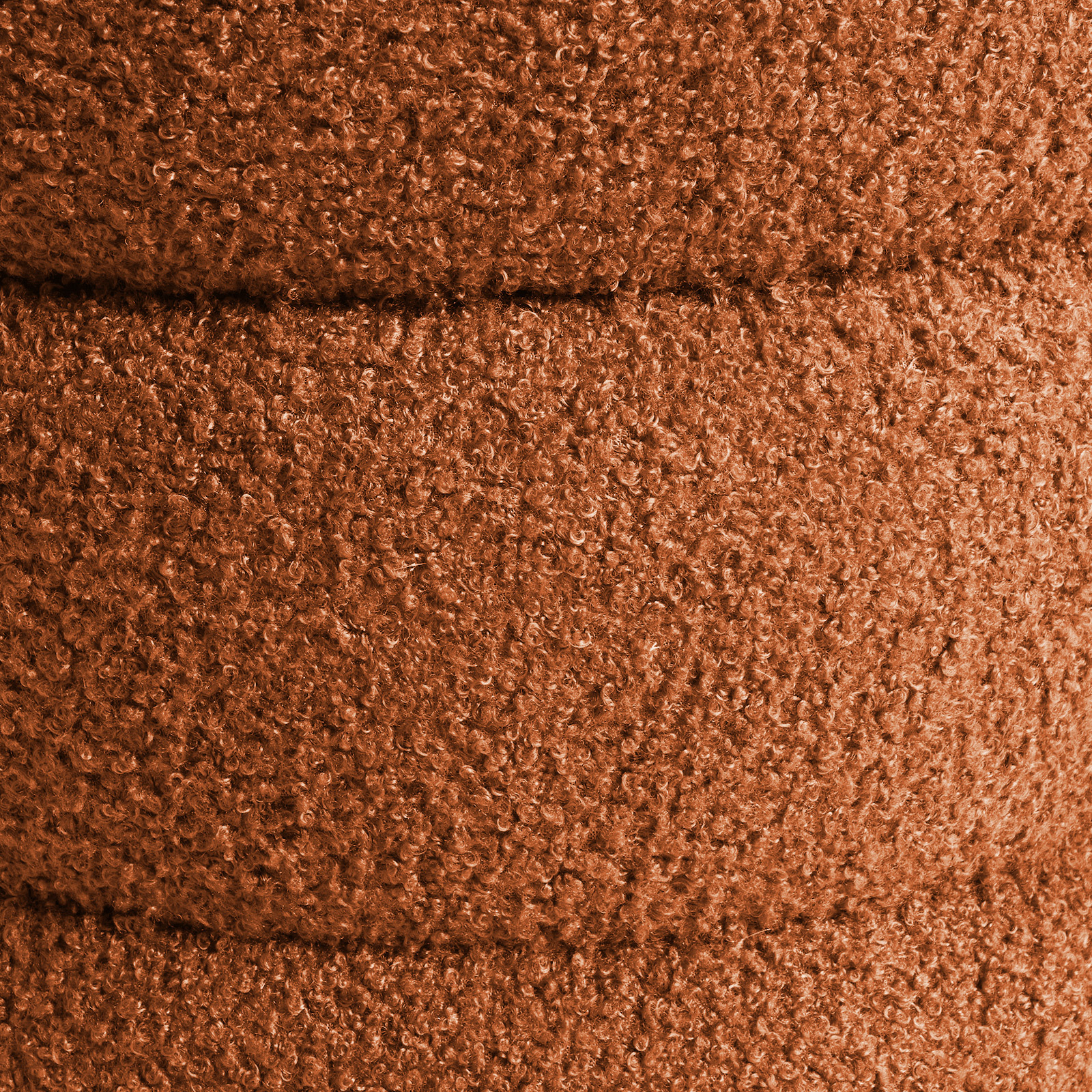 2X Round Stacked Ottoman Stool Teddy Fleece Fabric Foot Rest 38cm ORANGE - Image 7