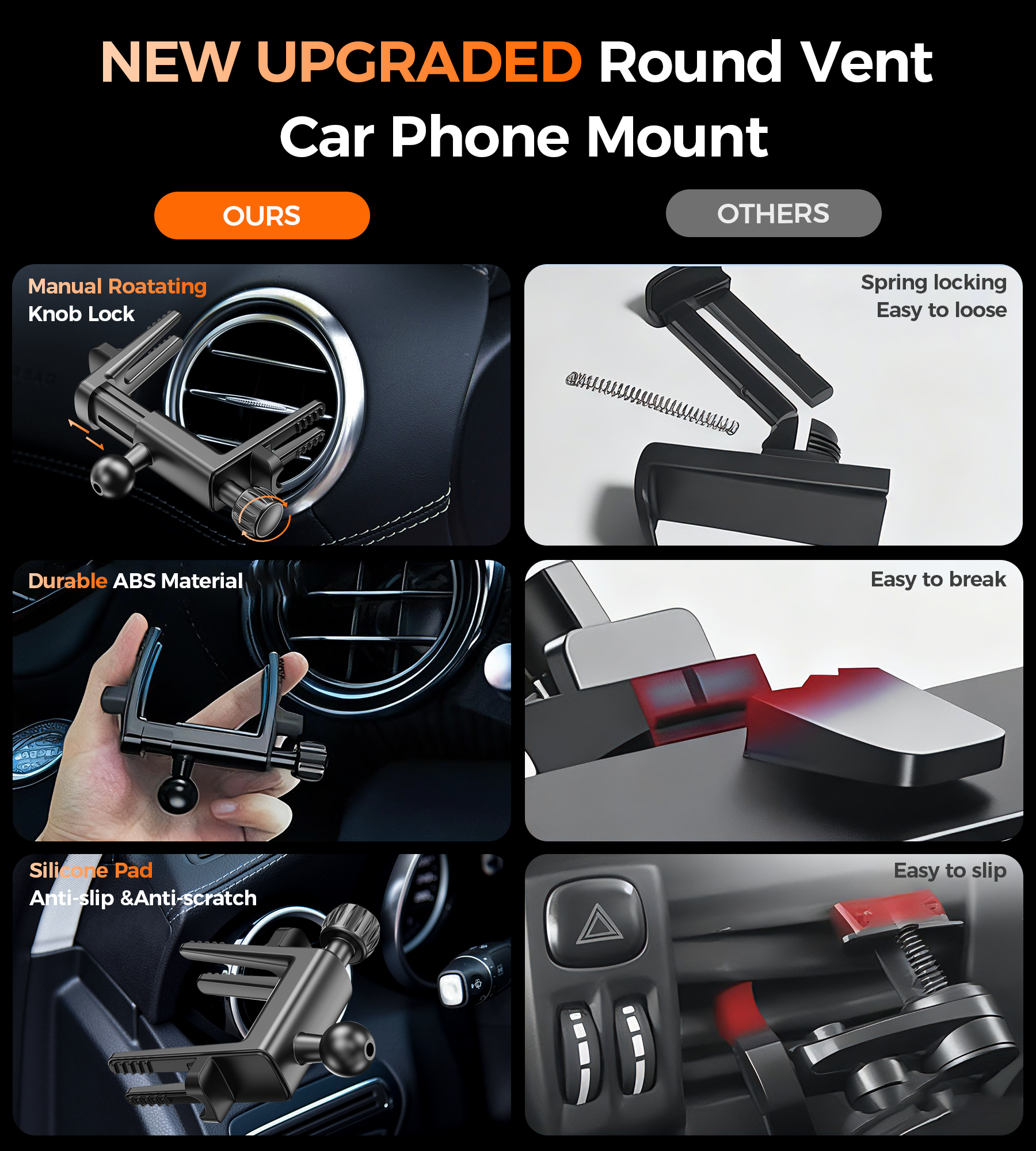Choetech H093-BK Magnetic Car Phone Mount - Image 5