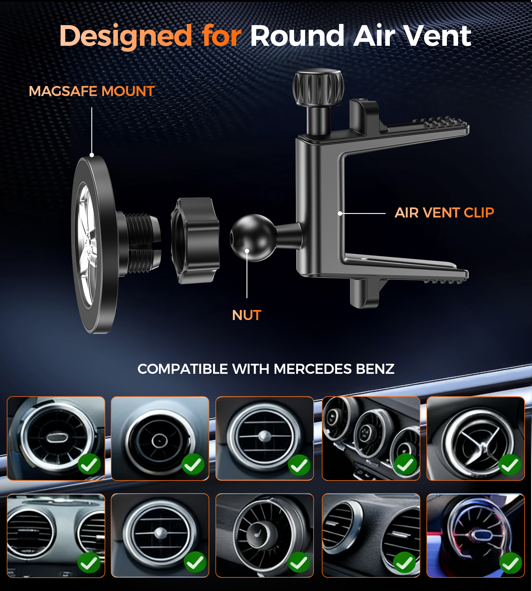 Choetech H093-BK Magnetic Car Phone Mount - Image 6