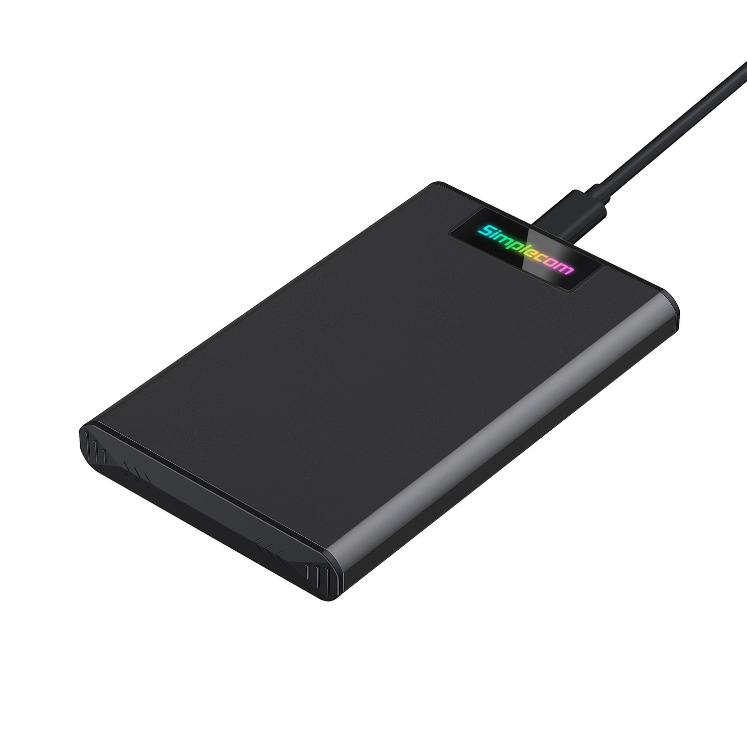 Simplecom SE239 Tool-free 2.5 SATA HDD SSD to USB-C Enclosure with RGB Lights USB 3.2 Gen 2 - Image 2