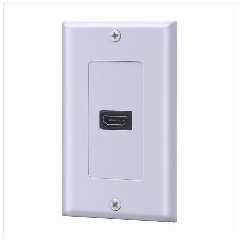 1 Port HDMI Wallplate - Supports 4K, 3D Wall Plate - Image 1