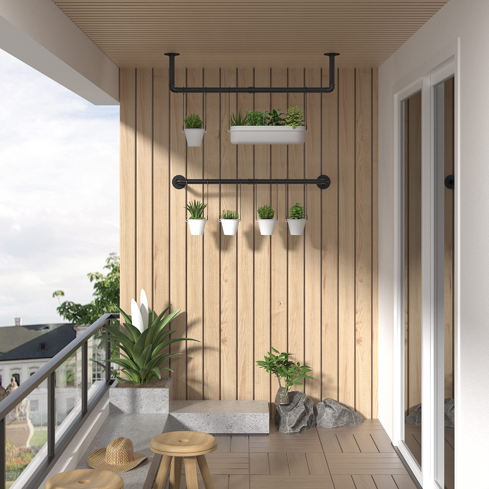 97cm Clothing Racks for Hanging Clothes Garment Rack Industrial Pipe clothes Rack Drying Rack - Image 6