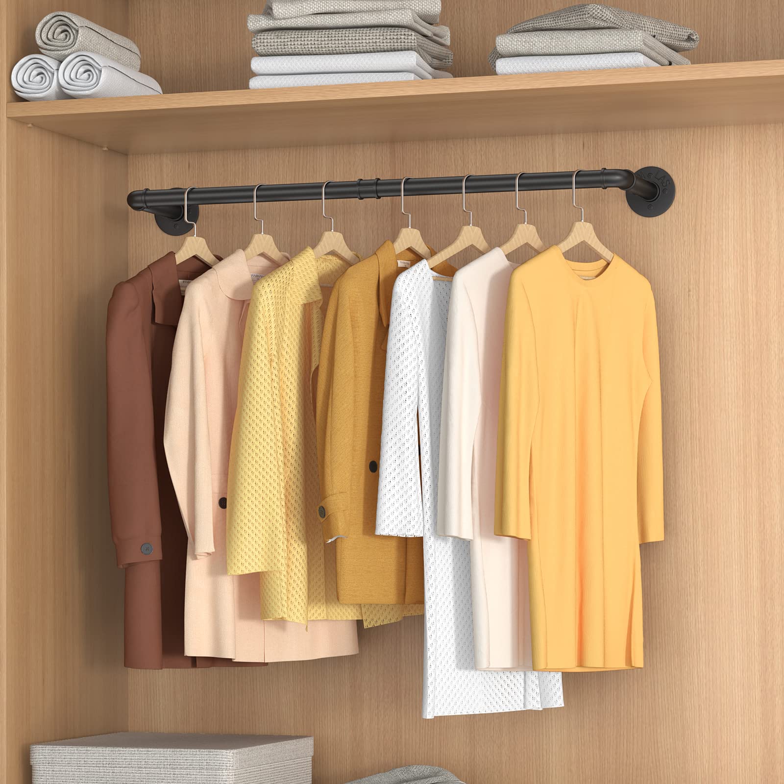 97cm Clothing Racks for Hanging Clothes Garment Rack Industrial Pipe clothes Rack Drying Rack - Image 7