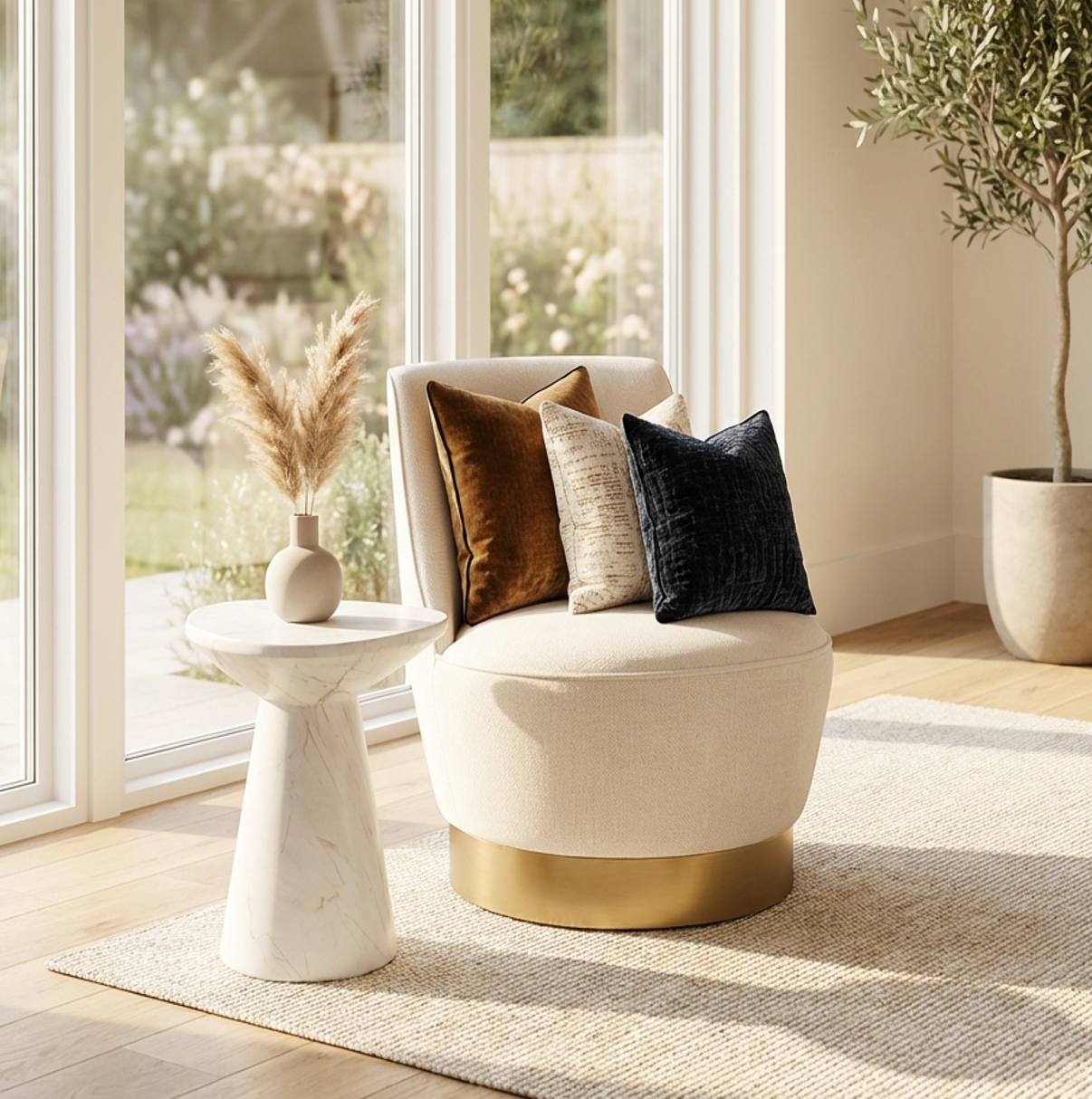 Interior Ave - Chateau Swivel Accent Chair - Vanilla Oat - Image 1