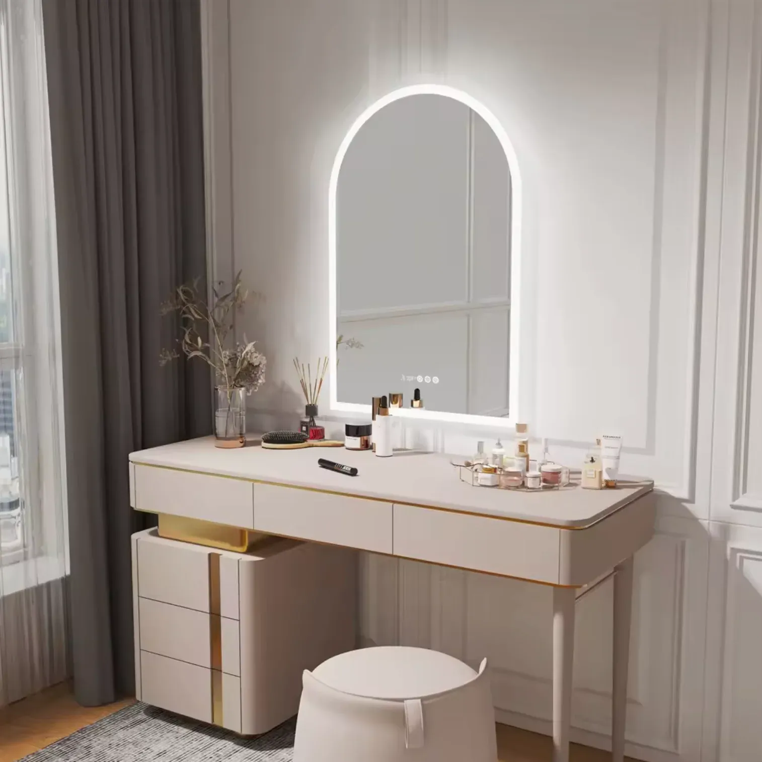 Interior Ave - 90 x 60cm Arched LED Bathroom Mirror - Image 2