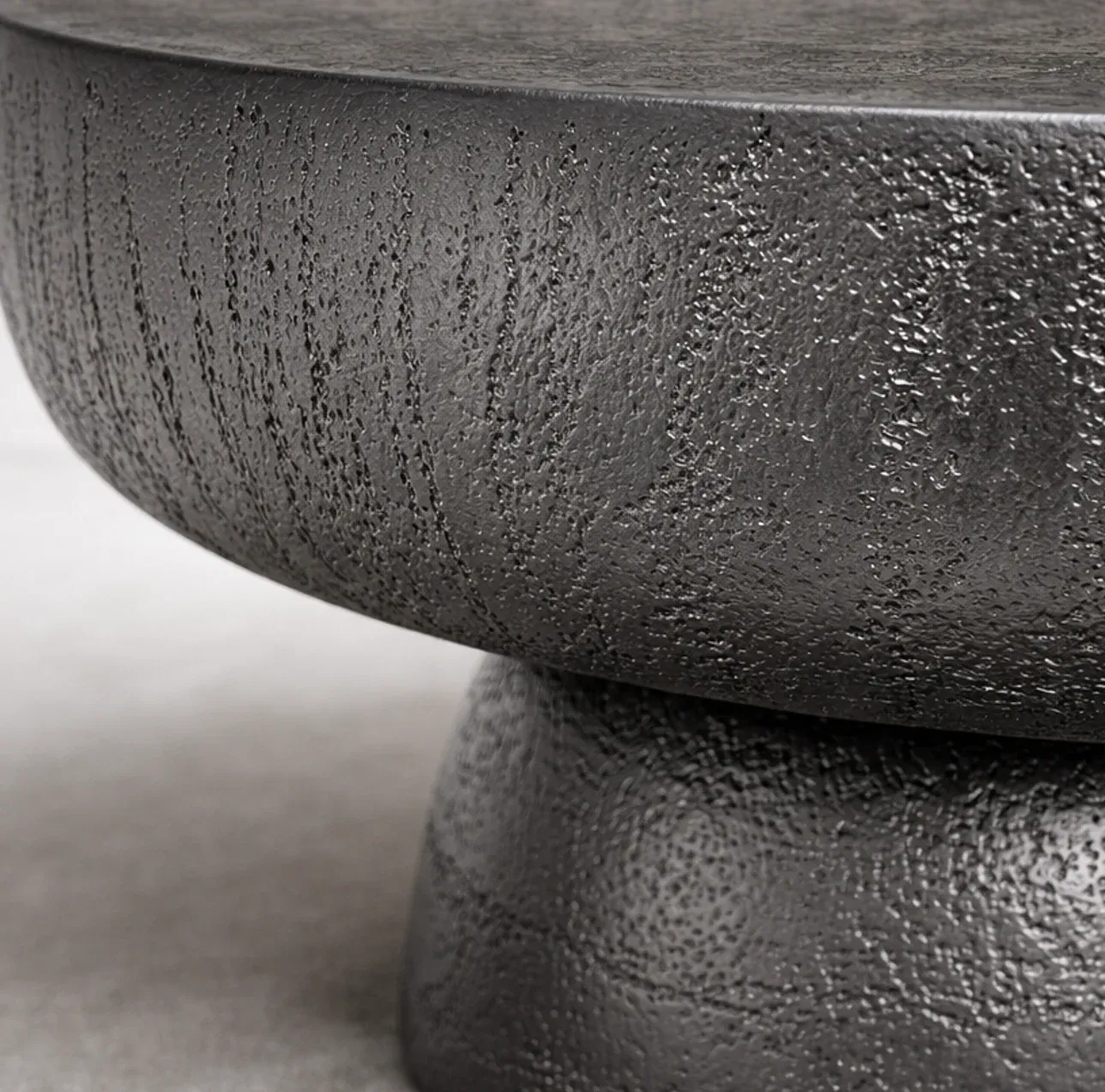 Interior Ave - Korra Sculptural Black Stone Coffee Table - Image 3