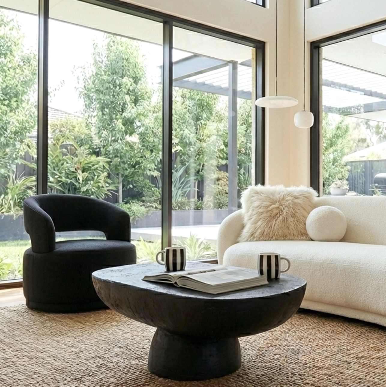 Interior Ave - Coco Milan Swivel Accent Chair - Black - Image 3