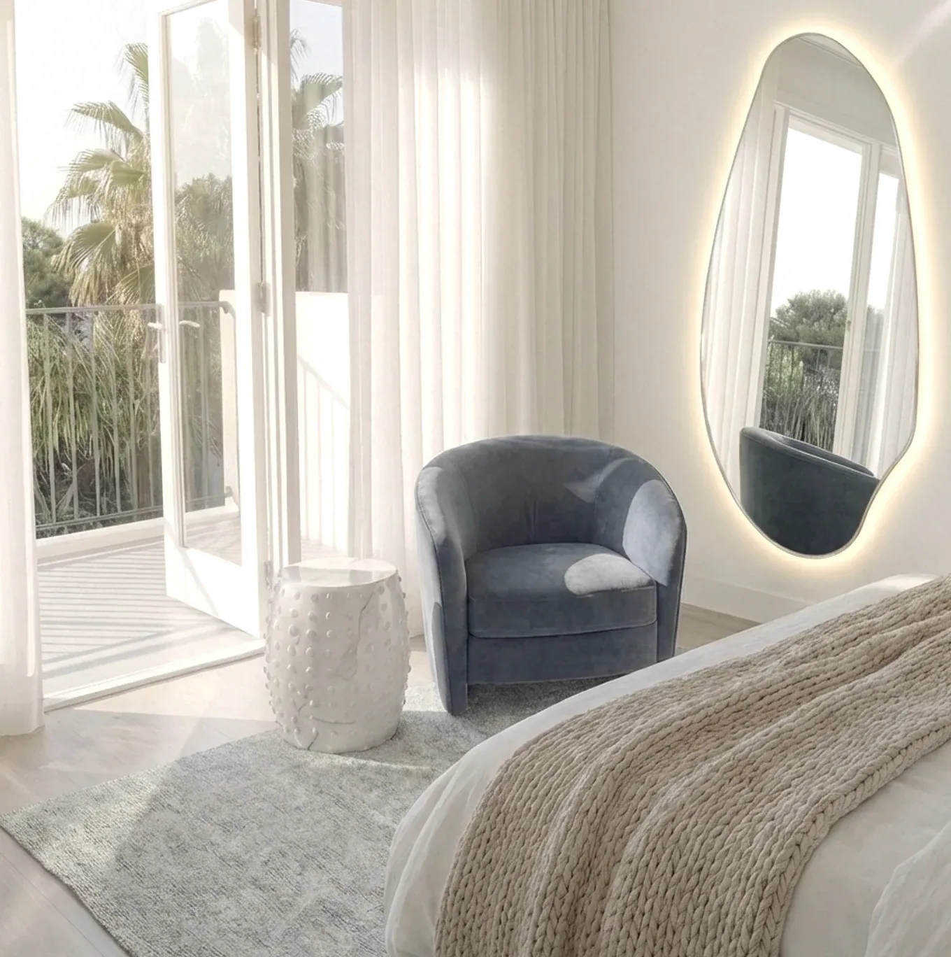 Interior Ave - Jewel Irregular LED Wall Mirror – Backlit Statement Mirror - Image 1
