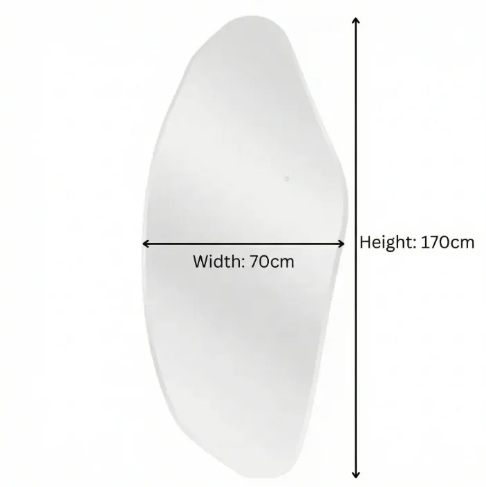 Interior Ave - Opal Irregular LED Wall Mirror – Backlit Statement Mirror - Image 5
