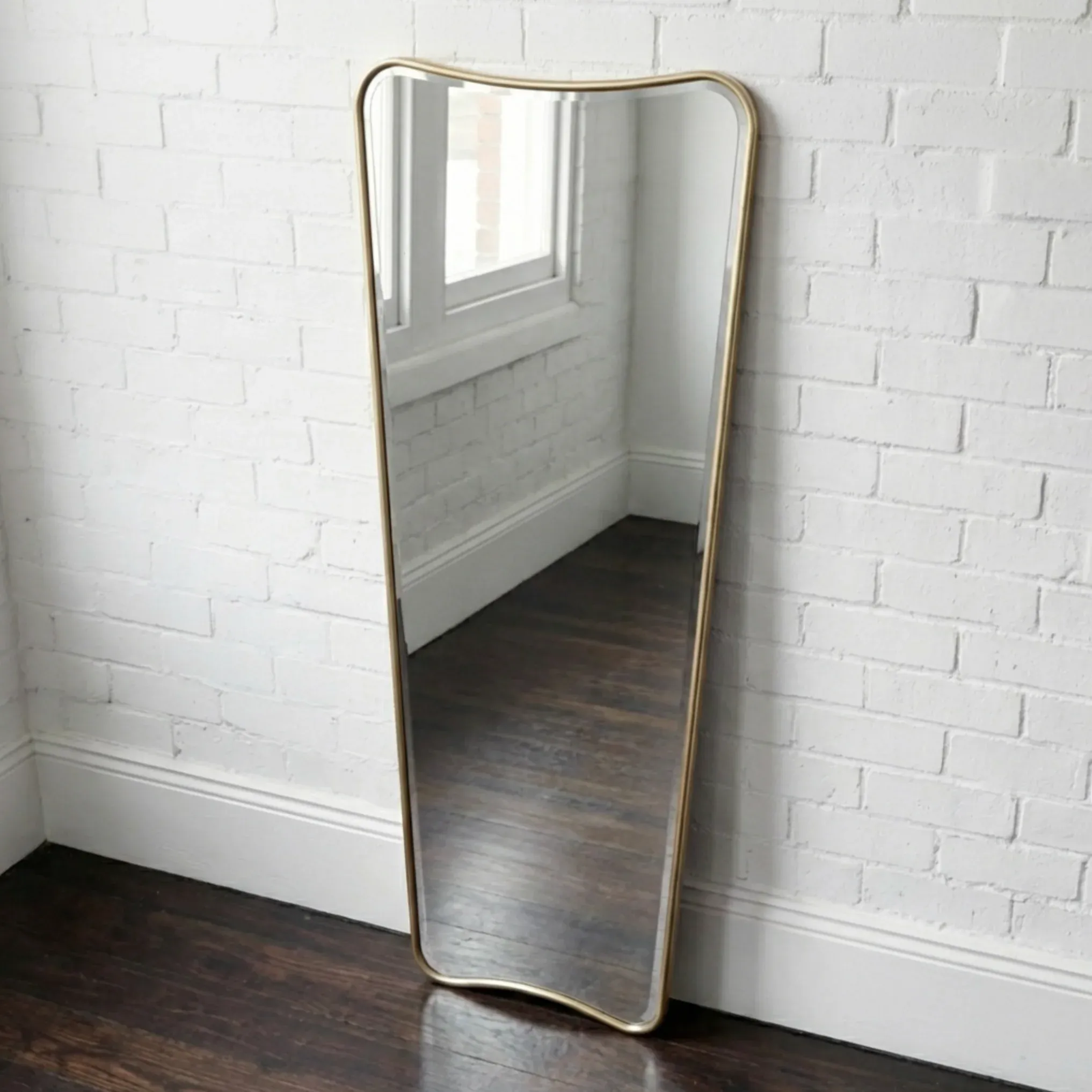 Interior Ave - Pierre Full Length Gold Frame Wall Mirror — Classic Statement - Image 3