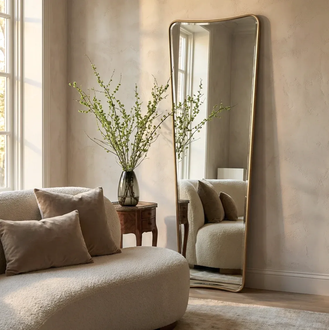 Interior Ave - Pierre Full Length Gold Frame Wall Mirror — Classic Statement - Image 5