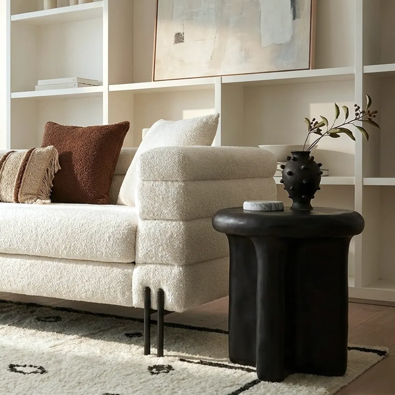 Interior Ave - Santorini Black Stone Side Table - Image 2