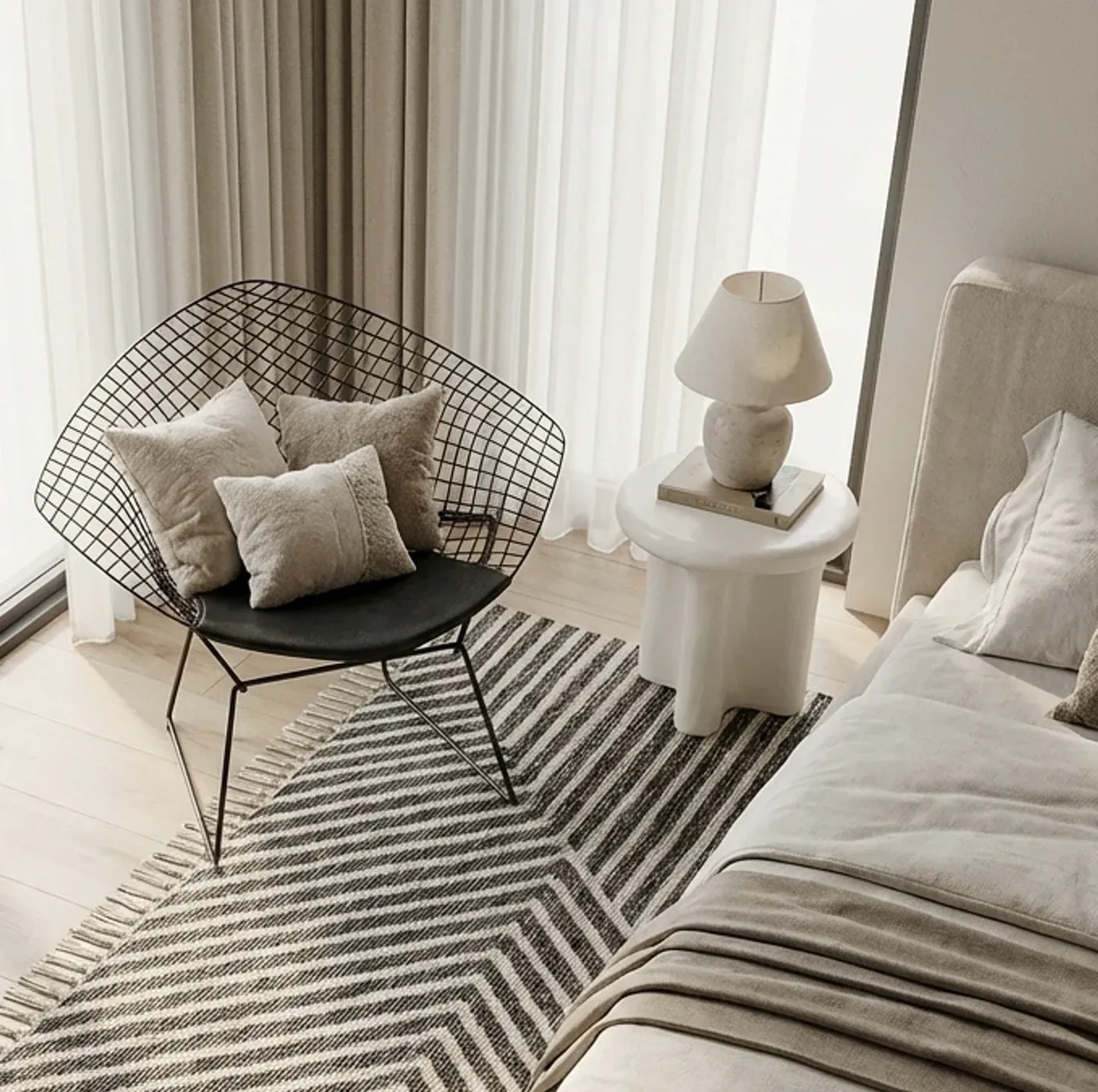 Interior Ave - Santorini Stone Side Table - Ivory - Image 1