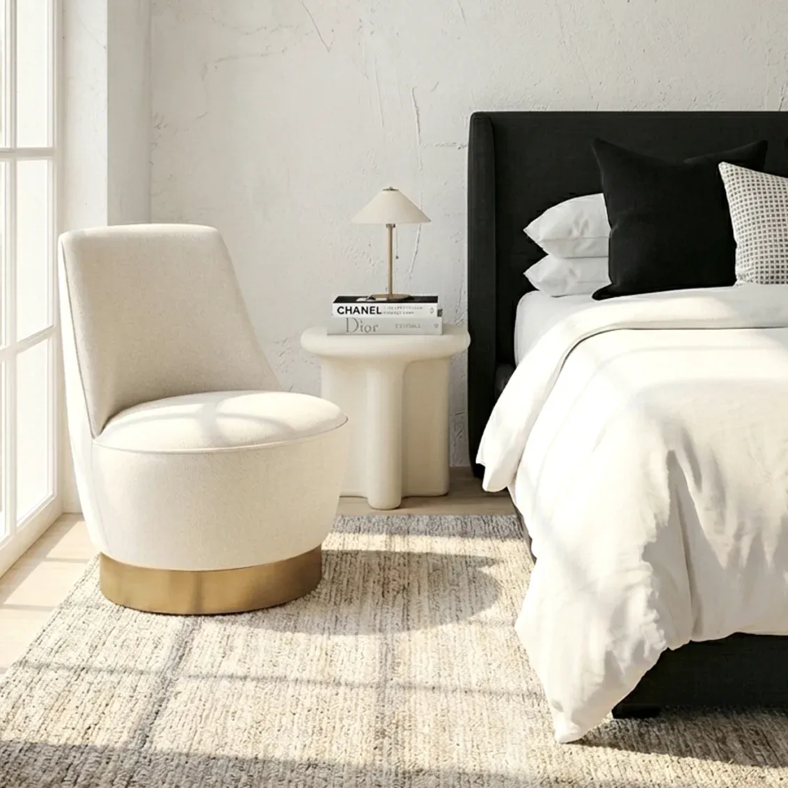 Interior Ave - Santorini Stone Side Table - Ivory - Image 2