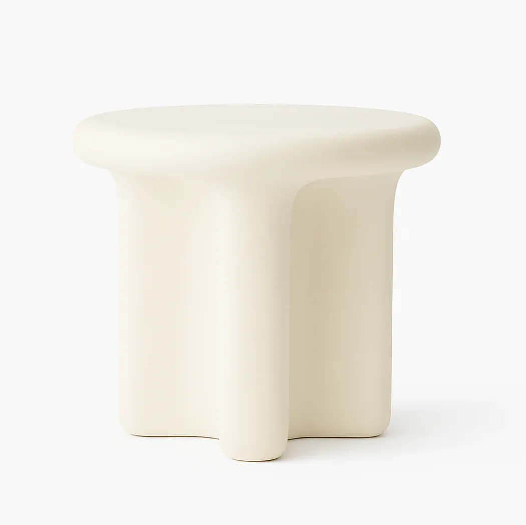 Interior Ave - Santorini Stone Side Table - Ivory - Image 4