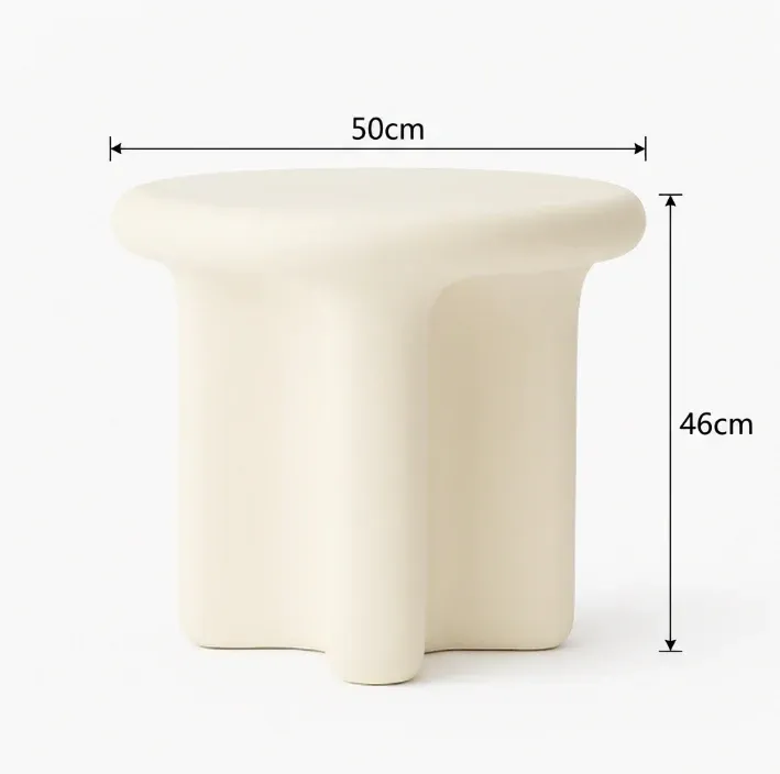 Interior Ave - Santorini Stone Side Table - Ivory - Image 5