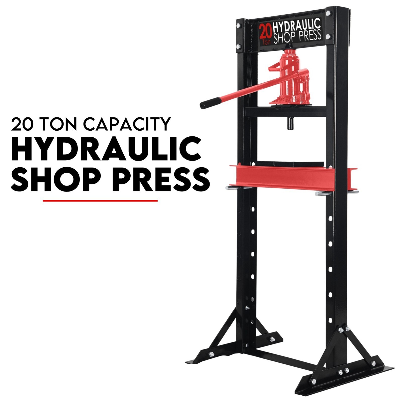 20 Ton Hydraulic Shop Press Workshop Jack Stand Bending Tool - Image 1