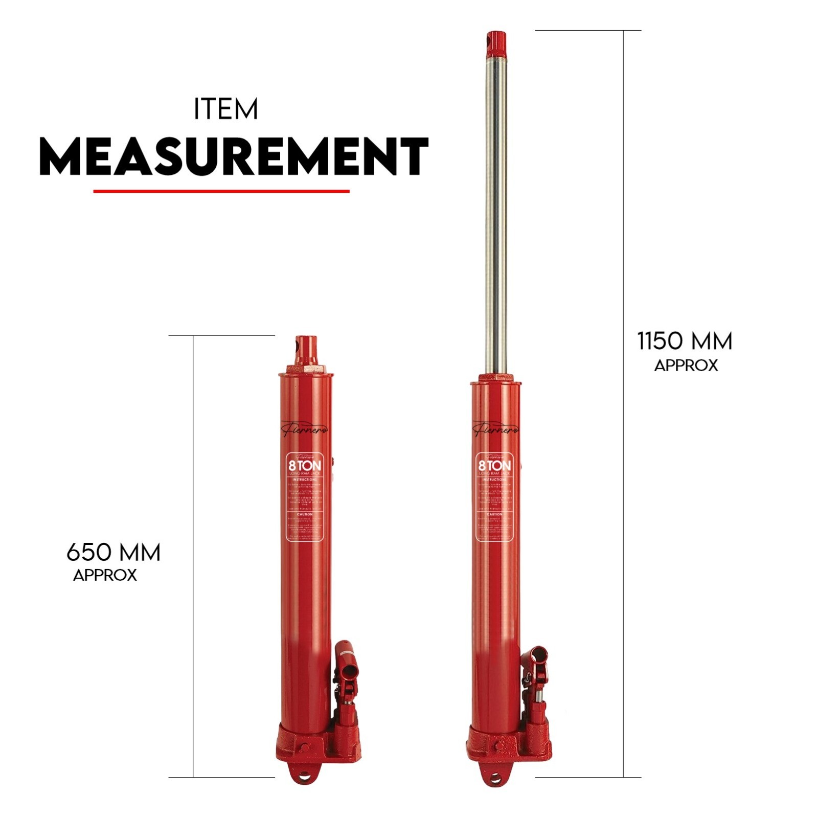 8 Ton Hydraulic Ram Jack Lift Shop Crane Engine Hoist Lifting Double Dual Pump - Image 2