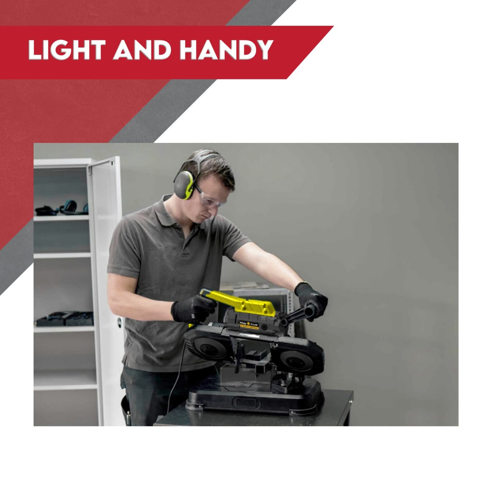 Portable Band Saw 127mm Cold Cut Metal Cut Chop Bandsaw Steel Hand Drop - Image 8