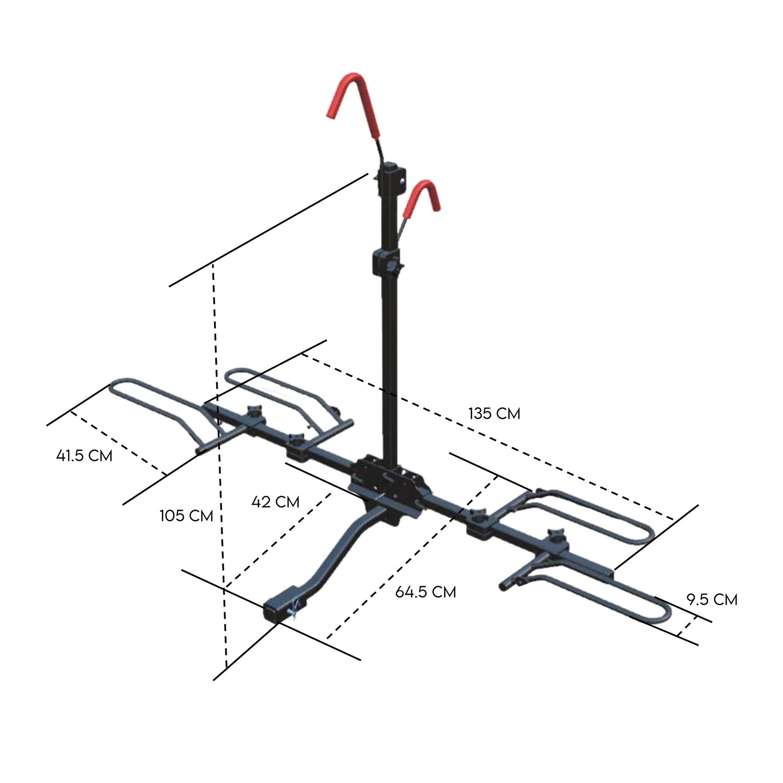2 E Bike Rack Bicycle Carrier Hitch Rear Platform for Car SUV Foldable 2 Inch - Image 2