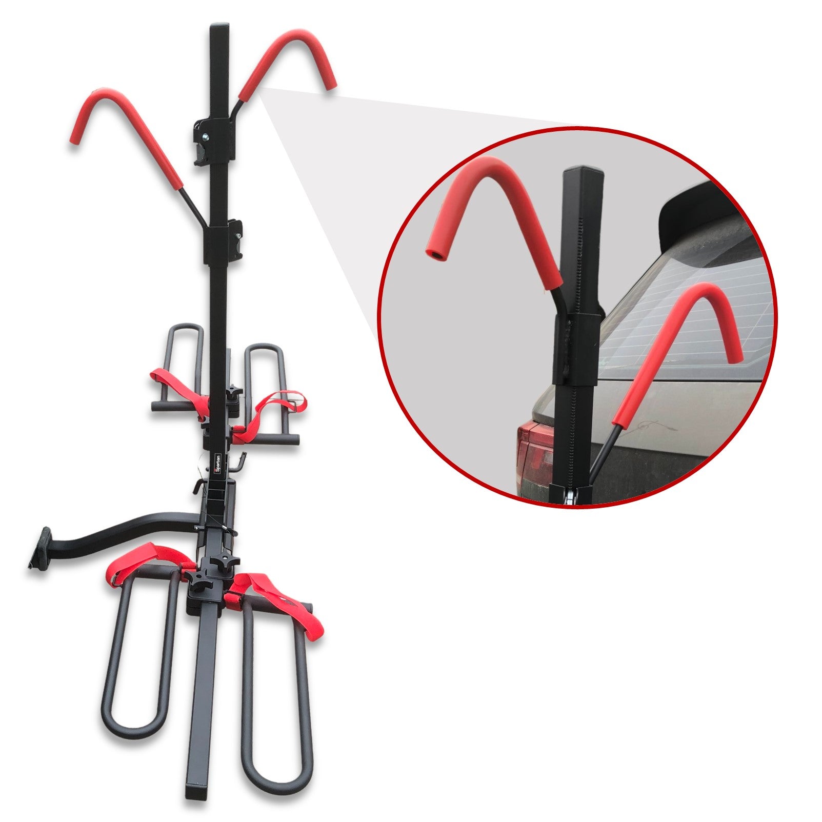 2 E Bike Rack Bicycle Carrier Hitch Rear Platform for Car SUV Foldable 2 Inch - Image 6